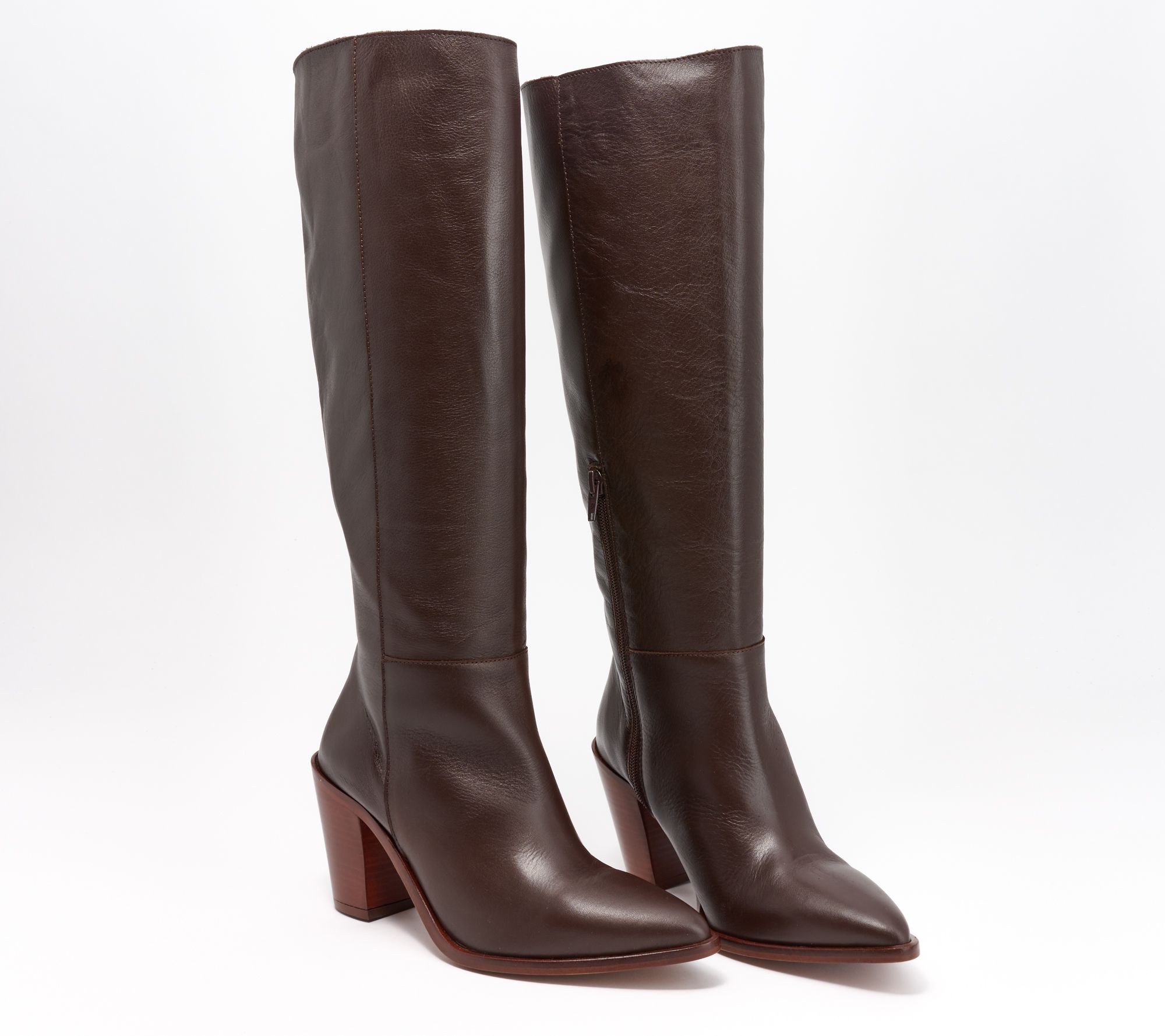 INTENTIONALLY BLANK Leather or Suede Tall Boot - Debbie - QVC.com