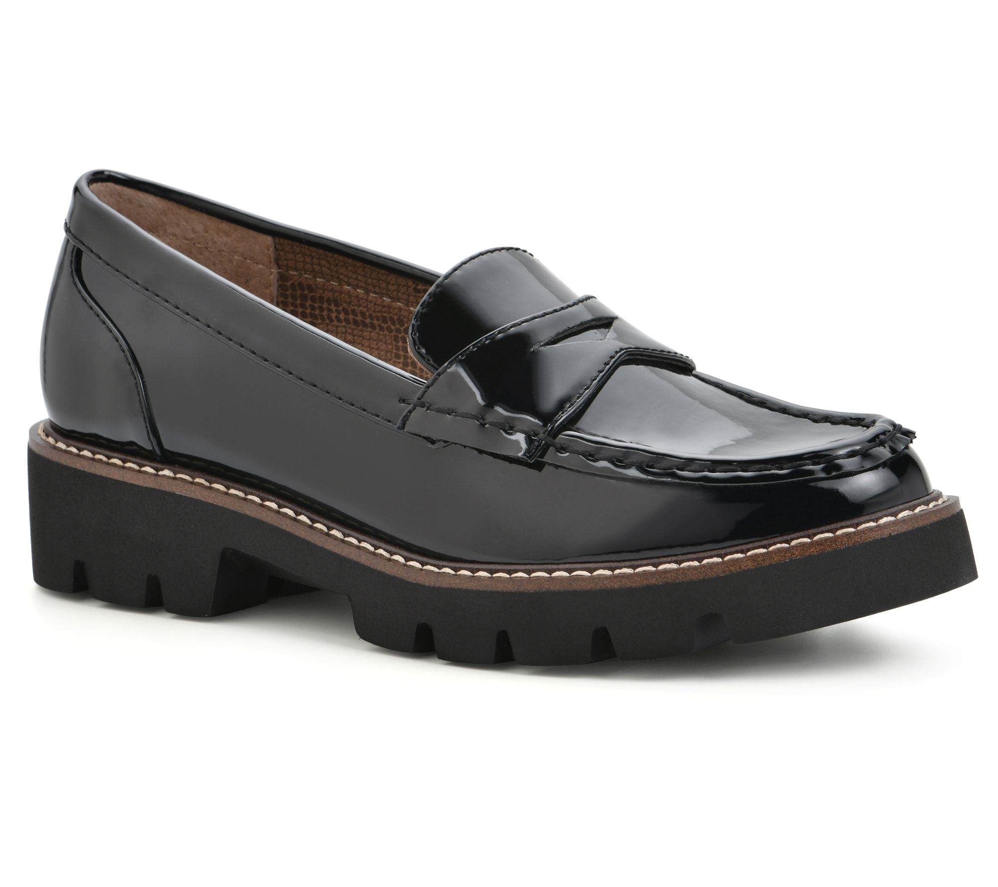 White Mountain Lug Sole Loafers - Gunner