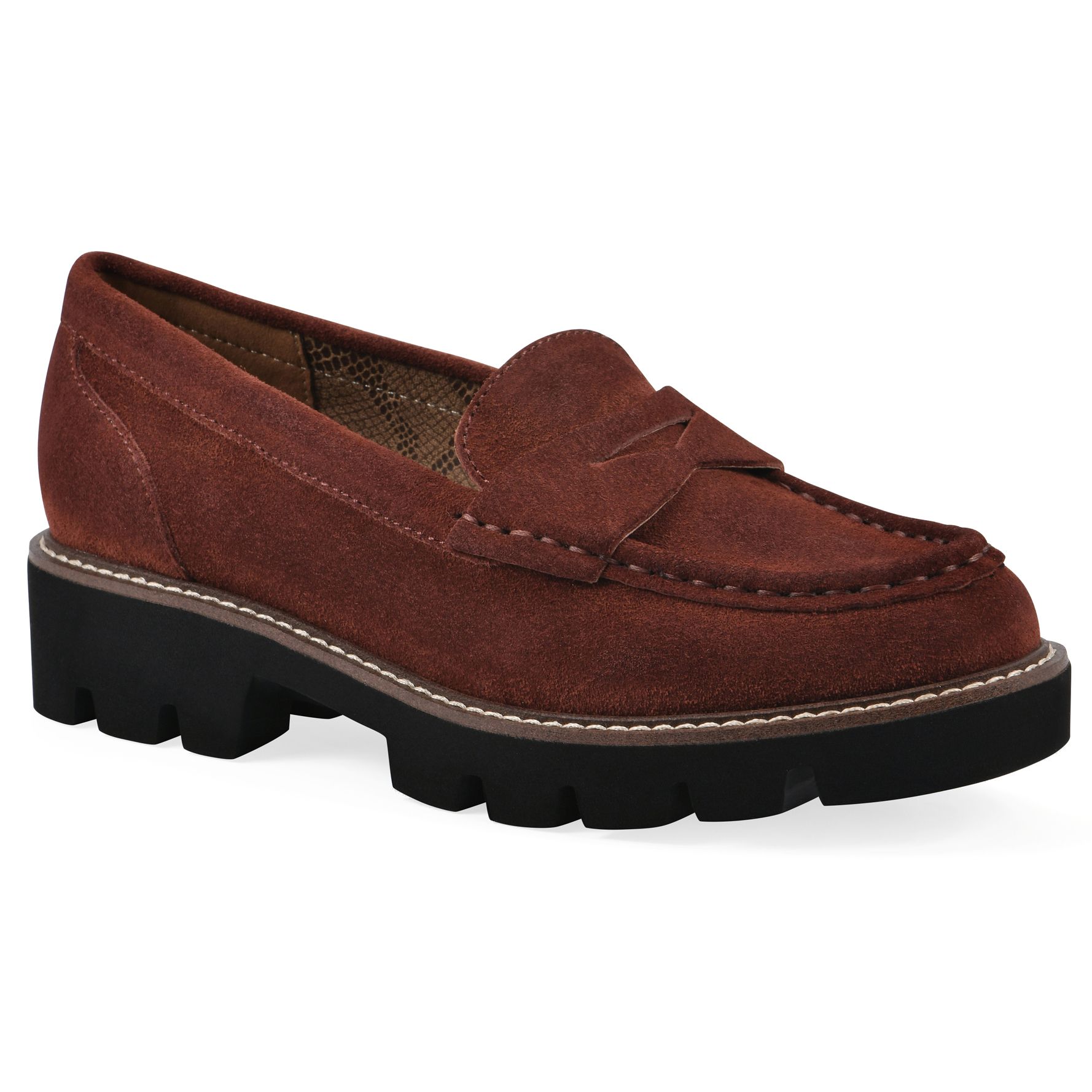 White Mountain Lug Sole Loafers - Gunner
