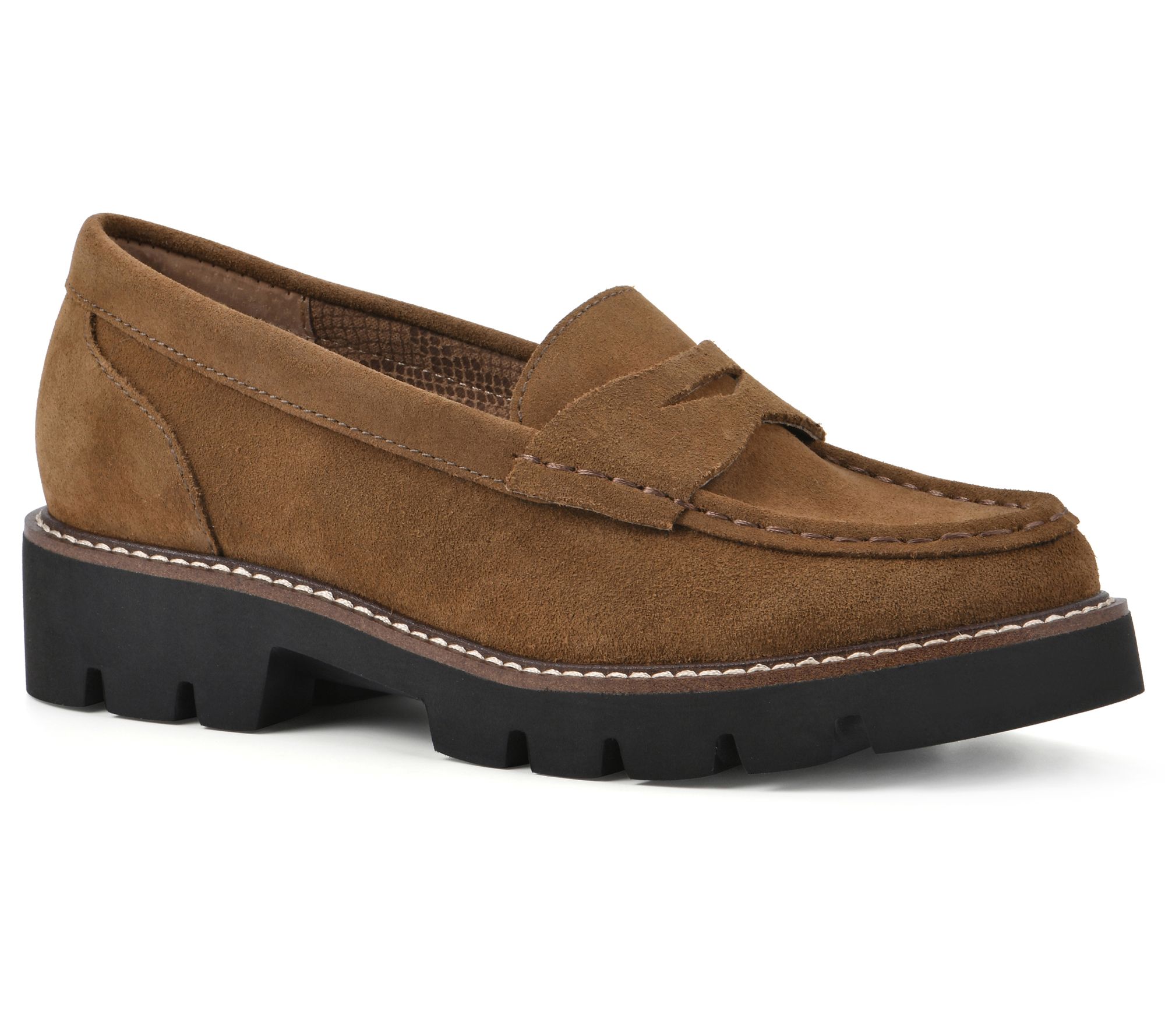 White Mountain Lug Sole Loafers - Gunner