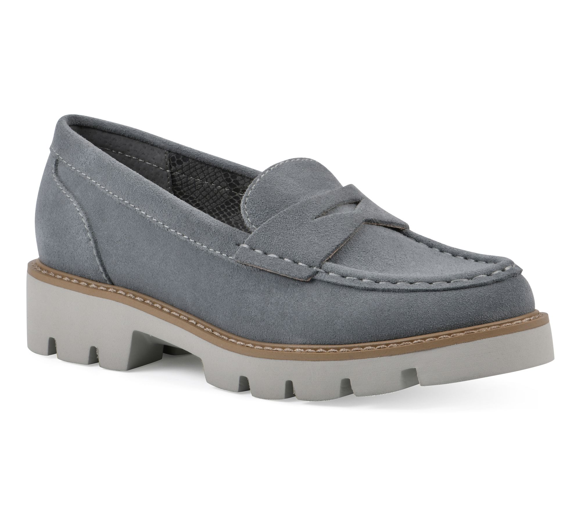 White Mountain Lug Sole Loafers - Gunner