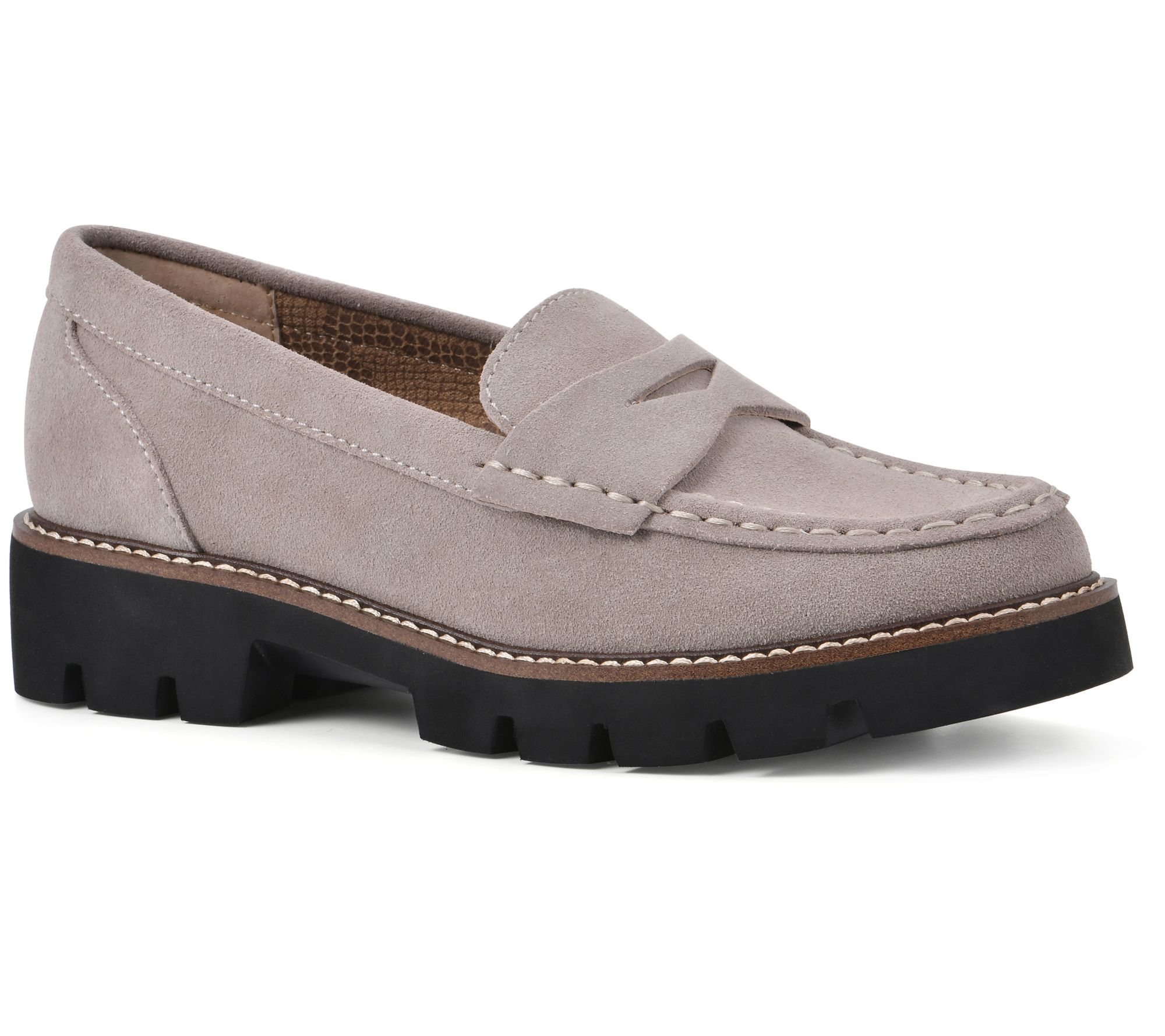 White Mountain Lug Sole Loafers - Gunner