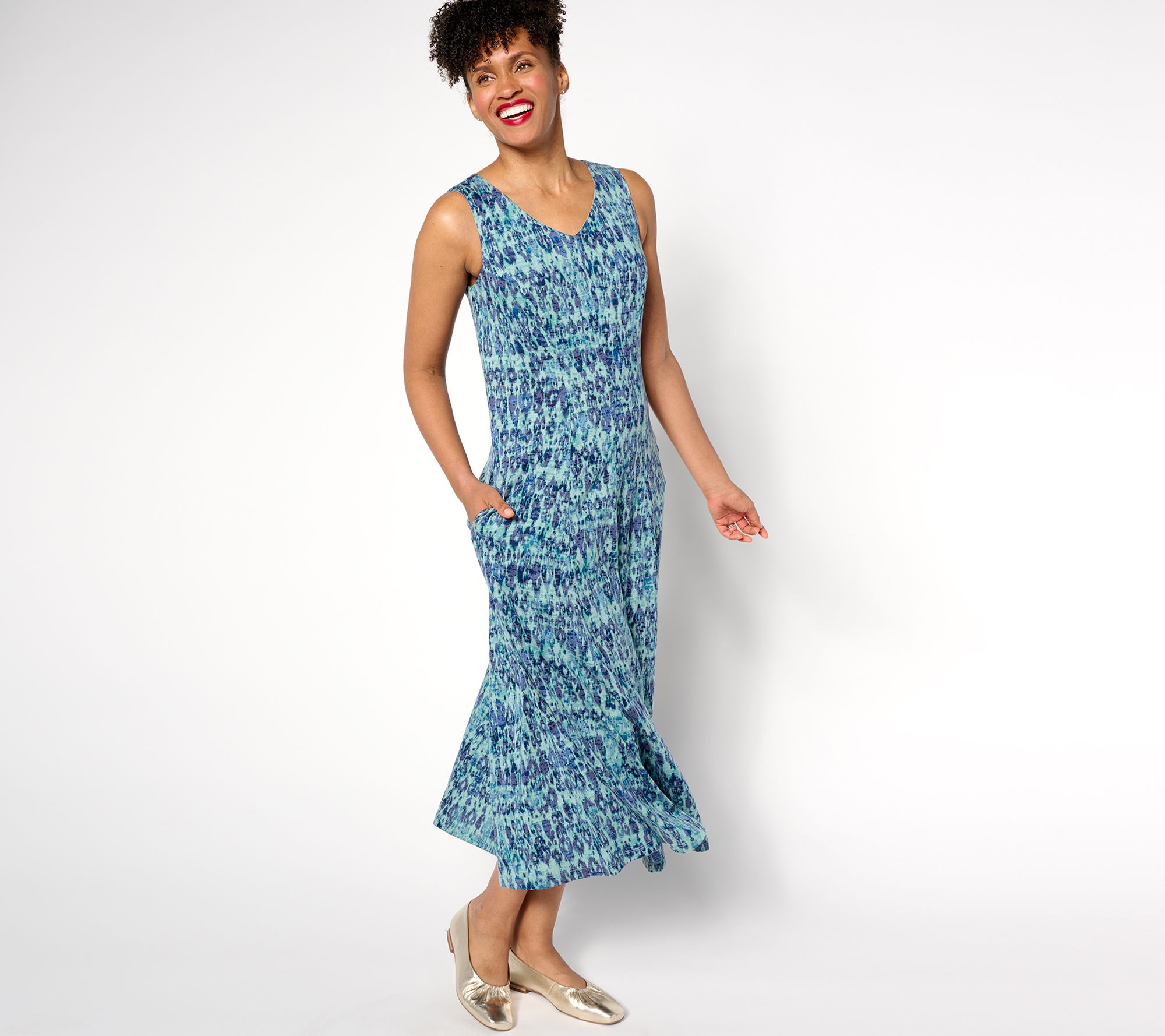 Coldwater Creek Laurel Canyon Burnout Dress QVC