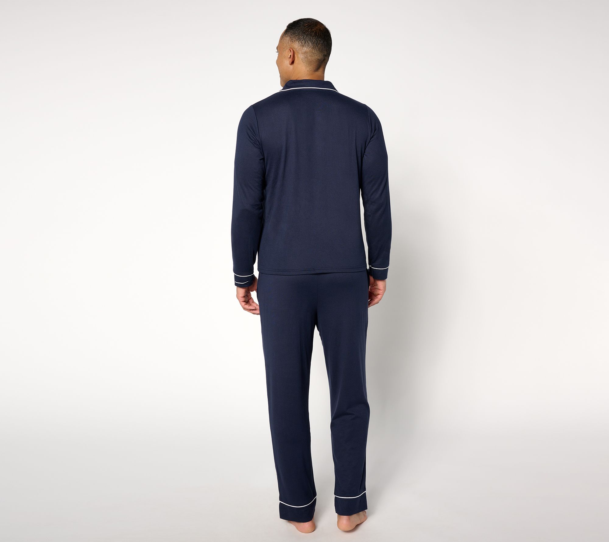 BumbleBella by Jill Martin Dreamy Jersey Men's Classic Pajama Set - QVC.com