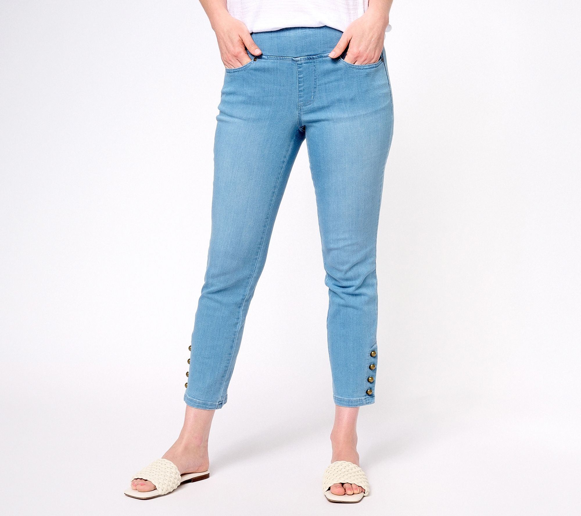 "As Is" Belle by Kim Gravel Pet Primabelle Button Hem Ankle Jean