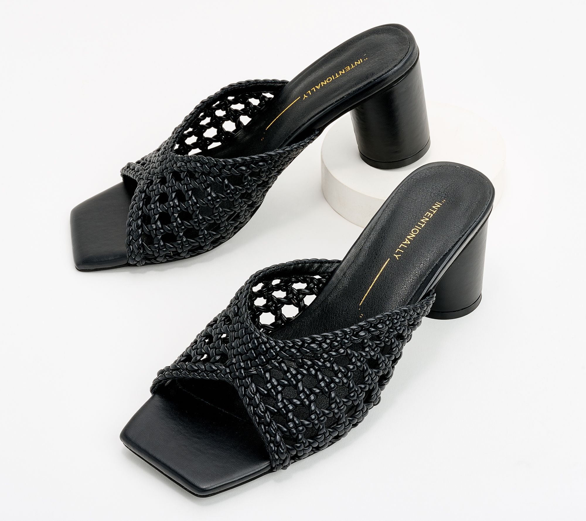 "As Is" INTENTIONALLY BLANK Woven Mules- Cassandra