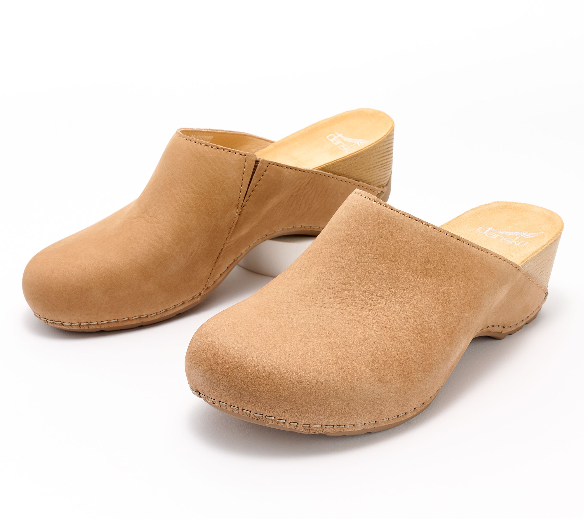"As Is" Dansko Open-Back Leather Clogs - Talulah