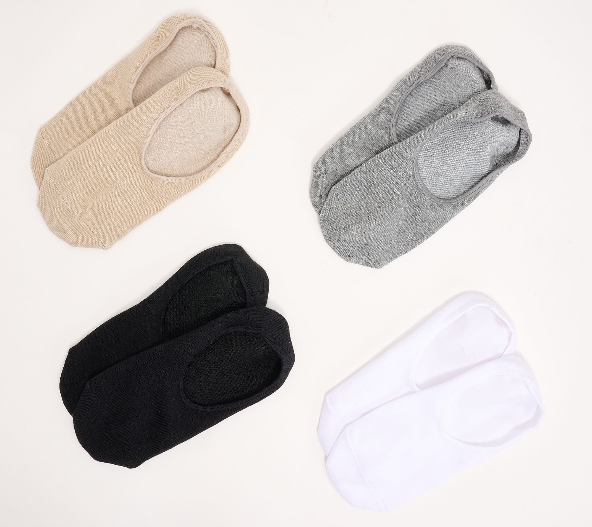 Complliments Womens 4 Pack of Seamless Liner Socks