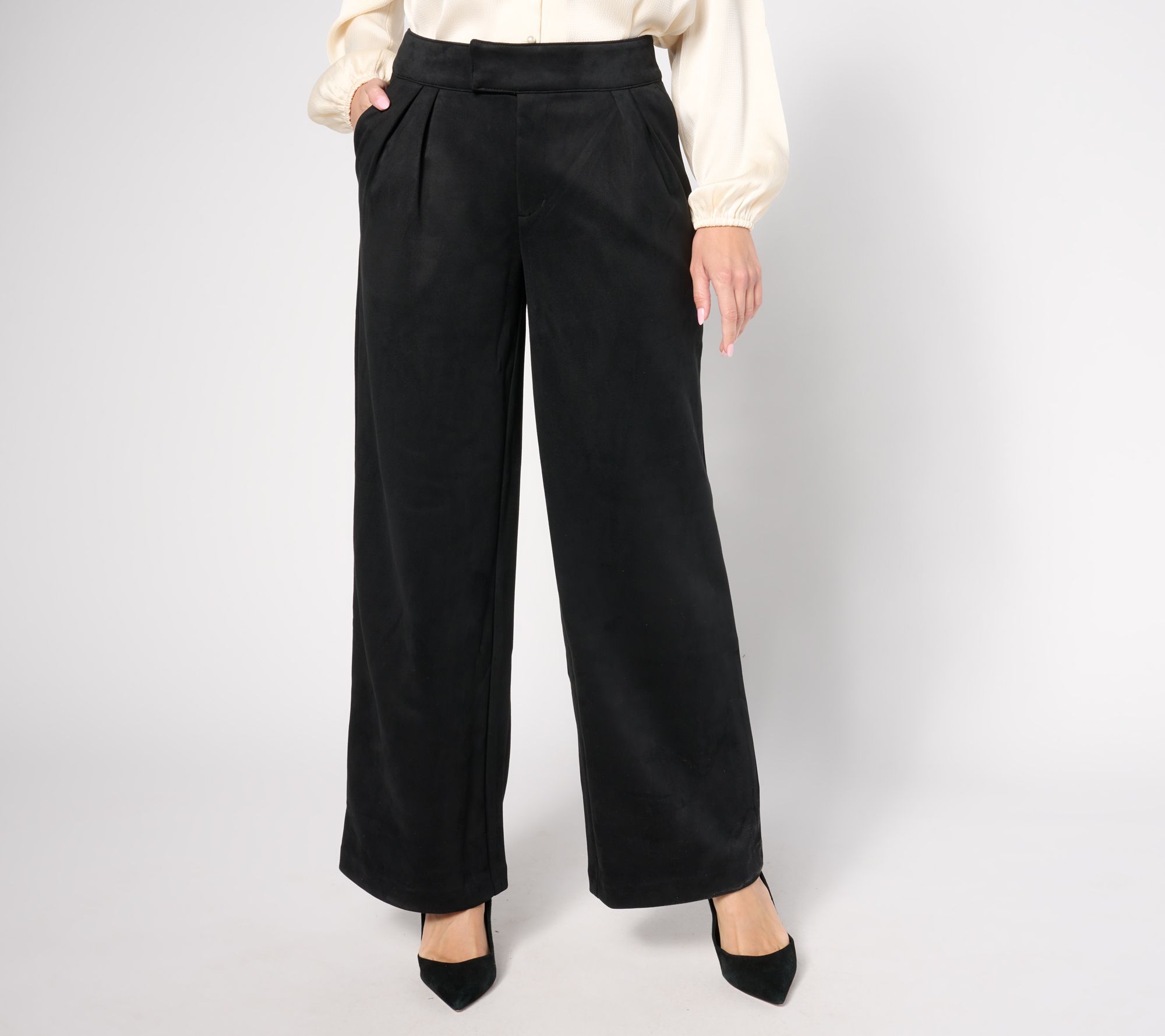 Me by Jennie Garth Regular Ryder Faux Suede Trouser Pants