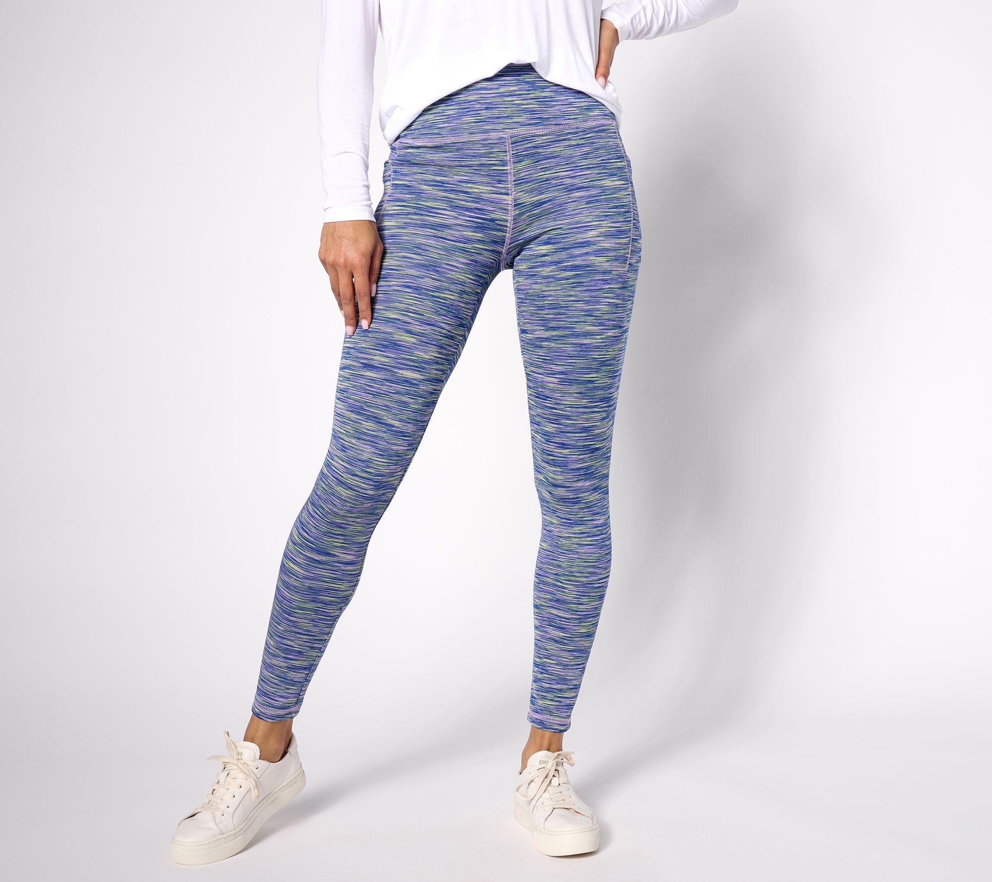 "As Is" Belle Body by Kim Gravel Petite Rainbow Space Dye Legging