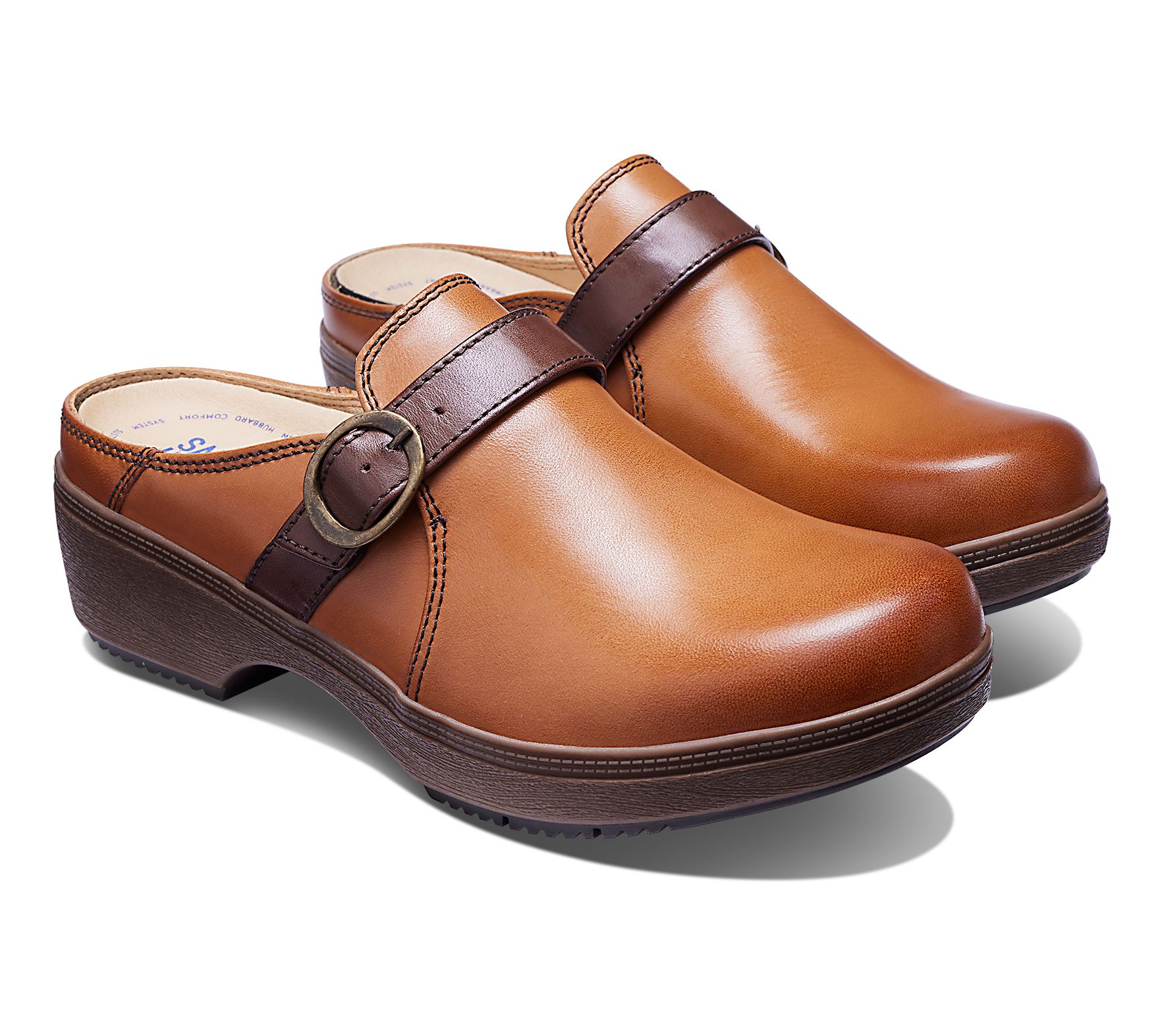 Samuel Hubbard Leather Slip-On Clogs-Cascade