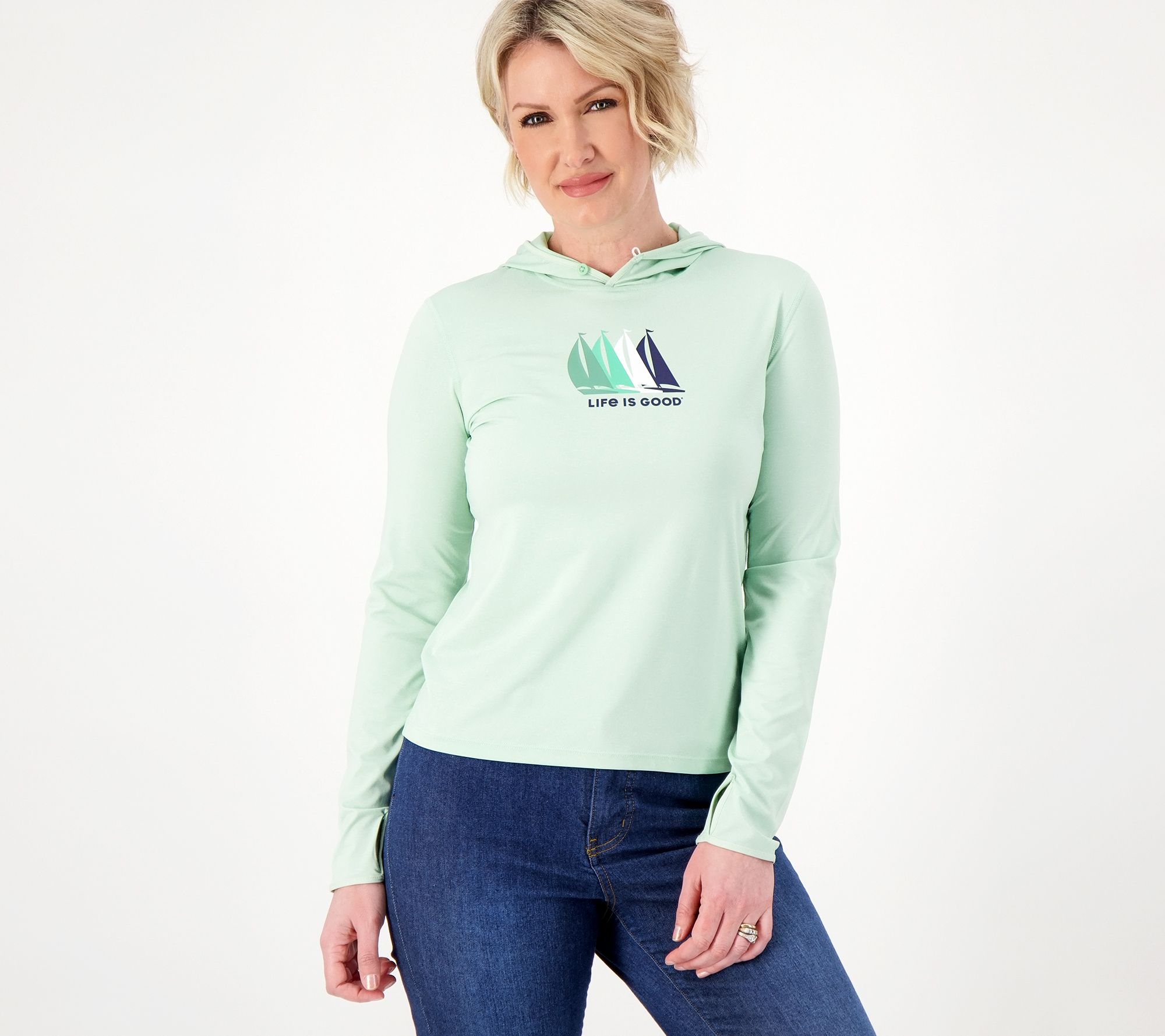 "As Is" Life is Good Women's Active Hoodie