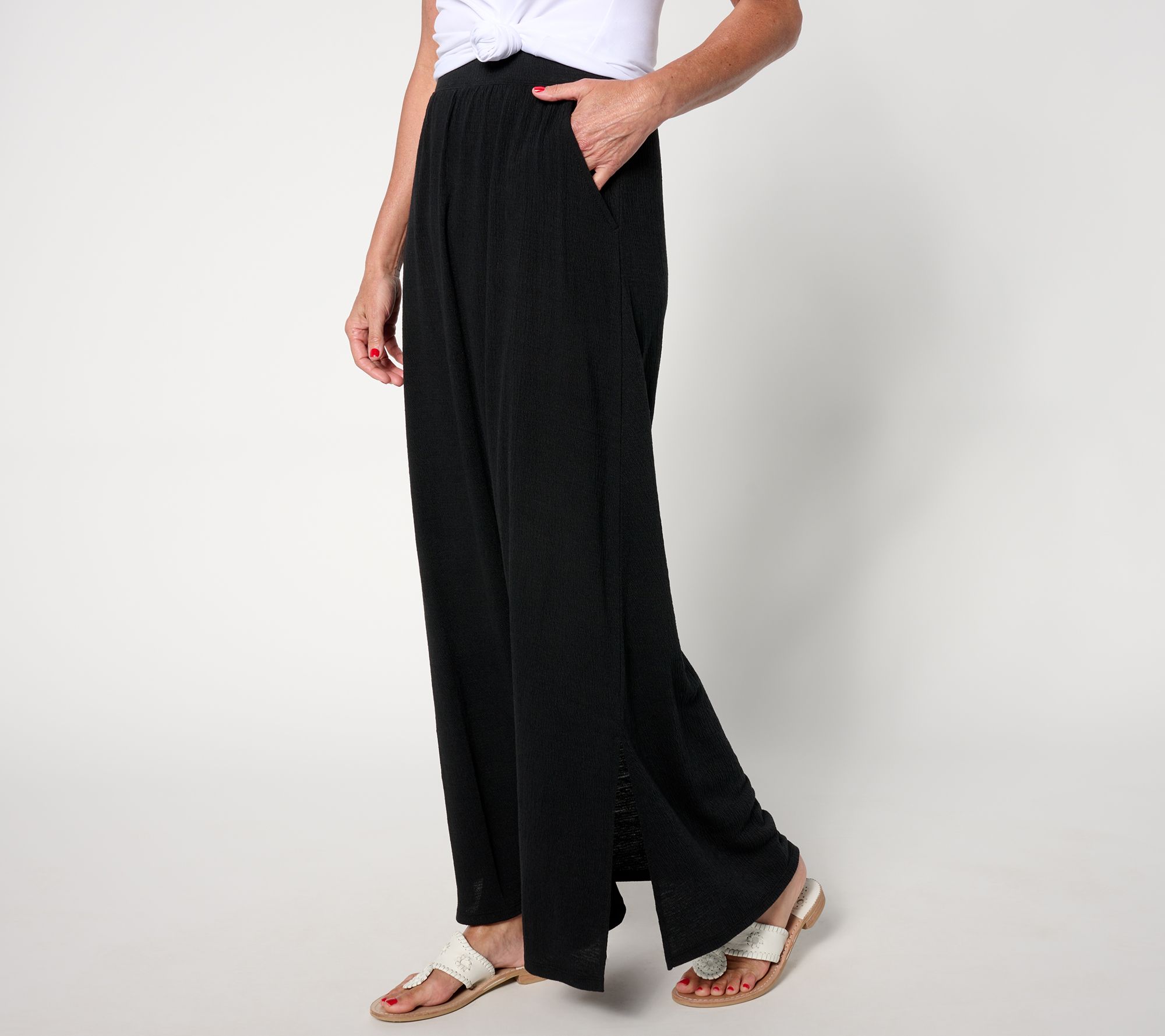"As Is" Denim & Co. By the Beach Regular Jersey Gauze Maxi Skirt