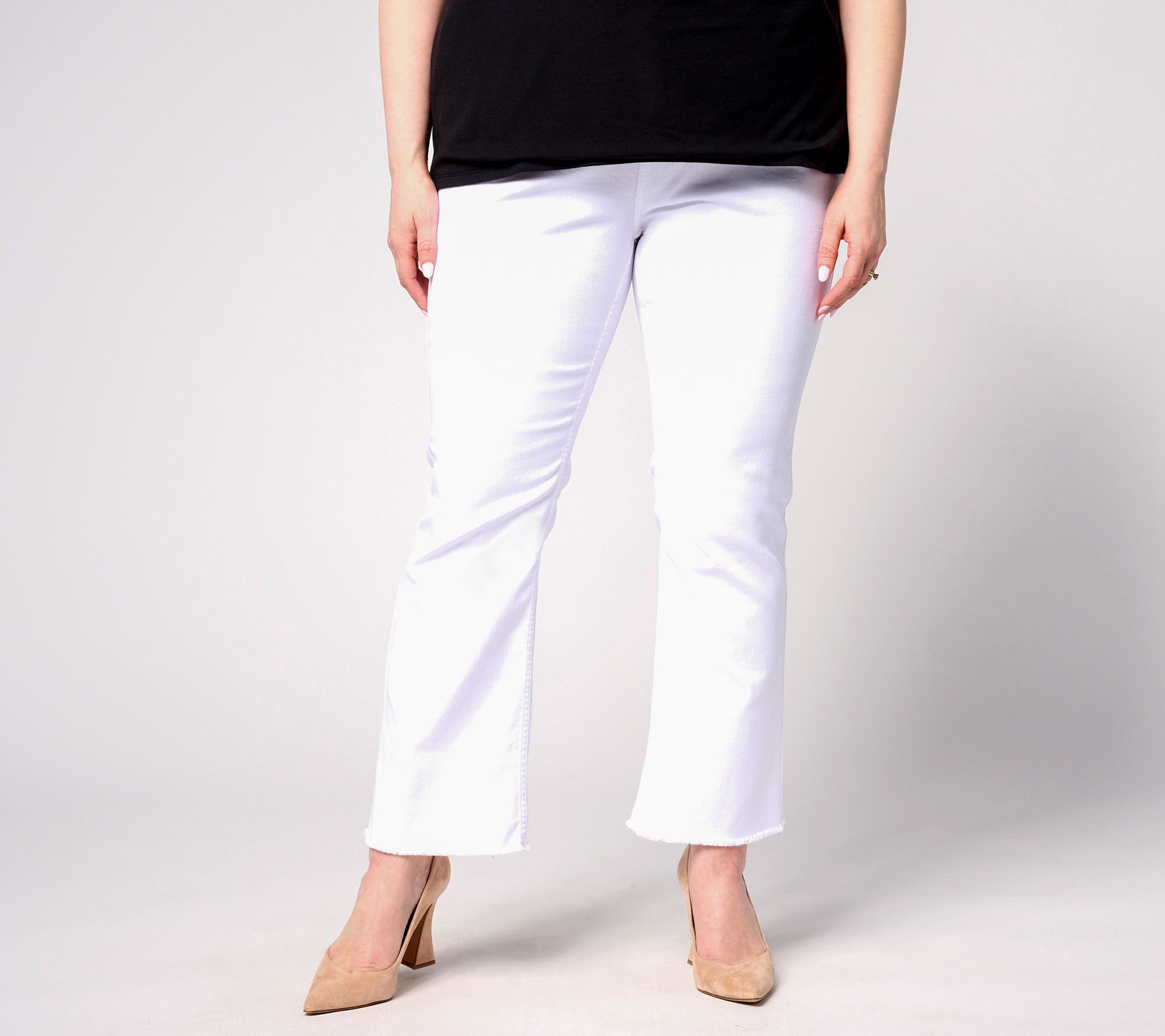 "As Is" BEAUTIFUL by Lawrence Zarian Petite Ankle Jean- White