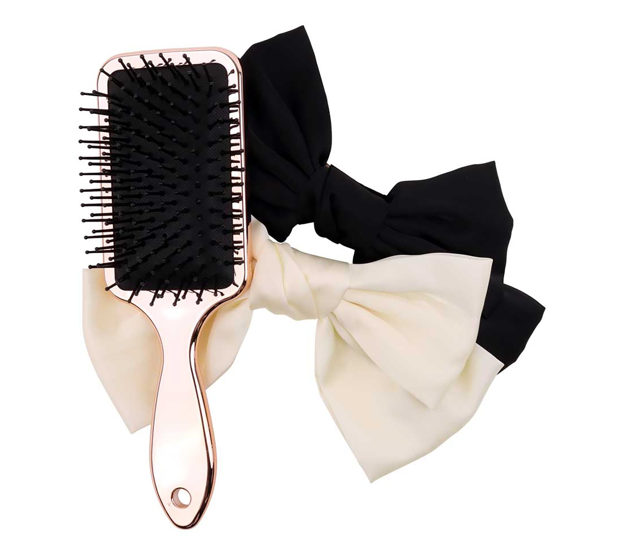 Aria Luxury Chrome Brush & Bows Set