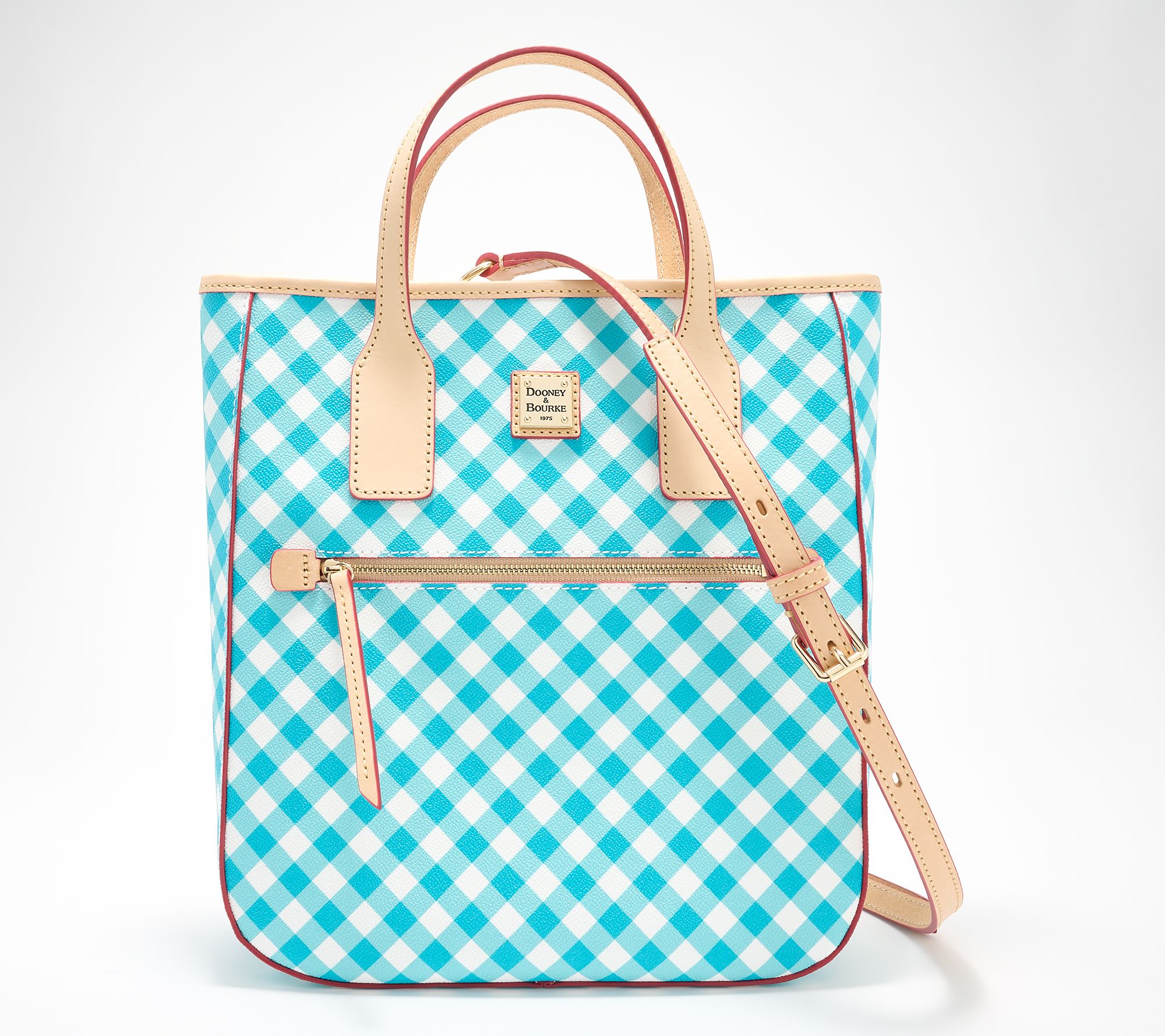 Dooney & Bourke Coated Cotton Gingham Handle Tote