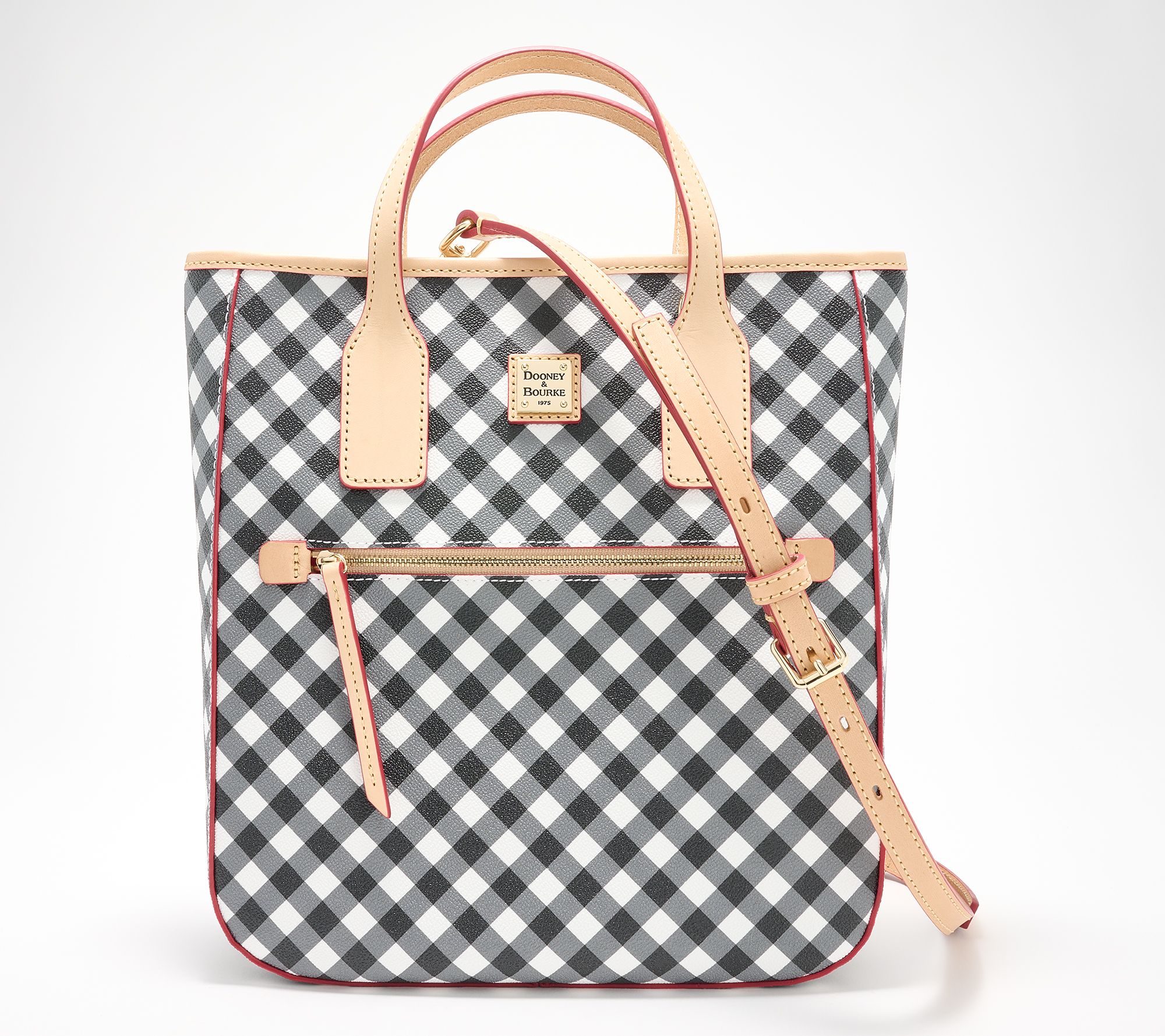Dooney & Bourke Coated Cotton Gingham Handle Tote