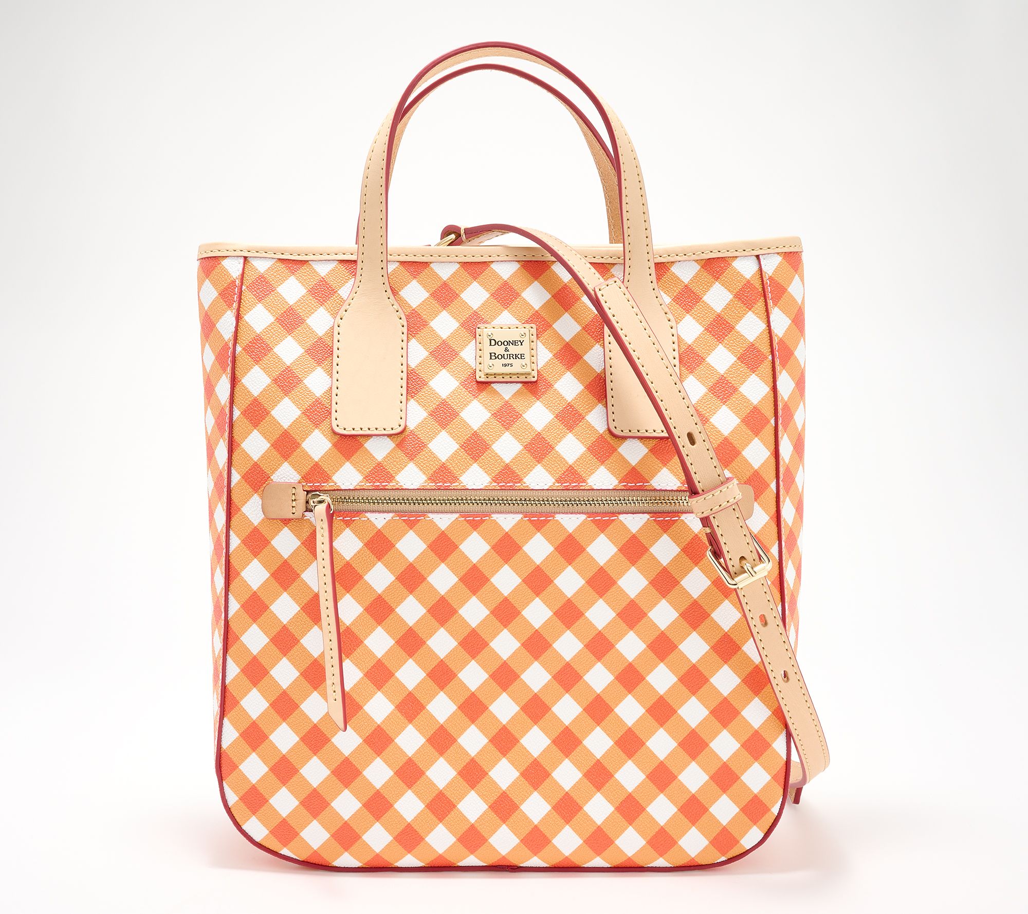 Dooney & Bourke Coated Cotton Gingham Handle Tote