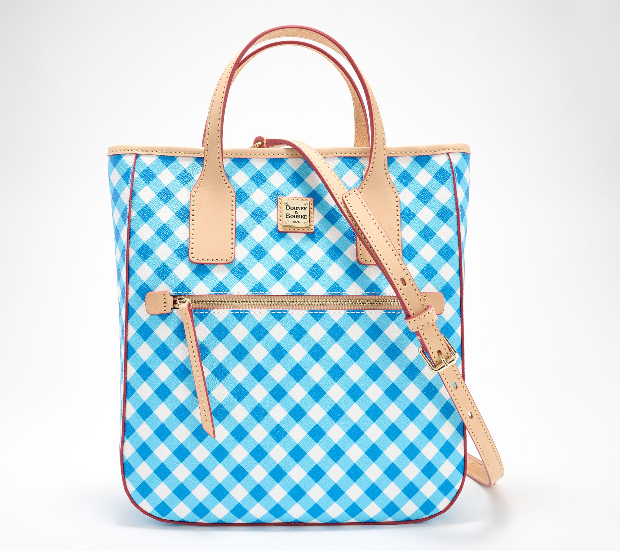 Dooney & Bourke Coated Cotton Gingham Handle Tote