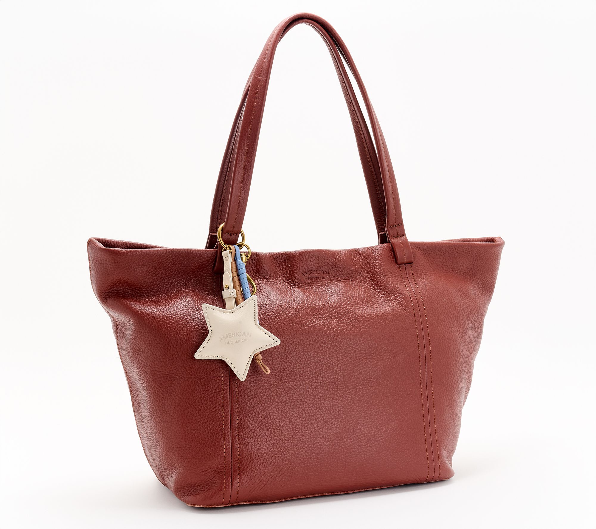 American Leather Co. Selena Pebble Leather Tote w/ Accessories