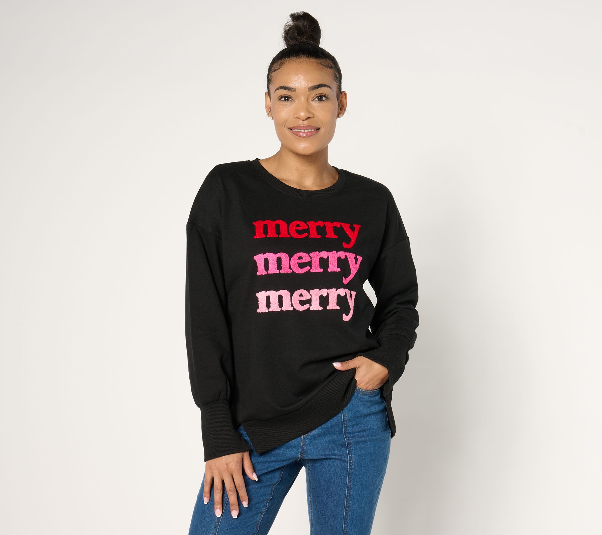 "As Is" Jingle Belles by Kim Gravel Merry Merry Merry Sweatshirt