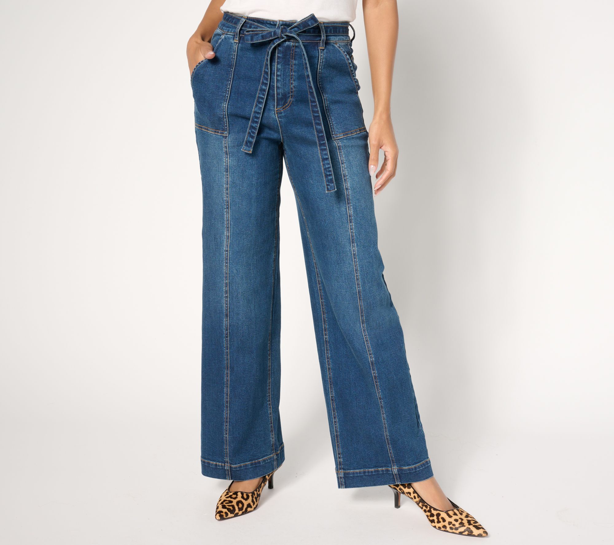 "As Is" Isaac Mizrahi Live! Tall True Denim Indigo Trouser Jeans
