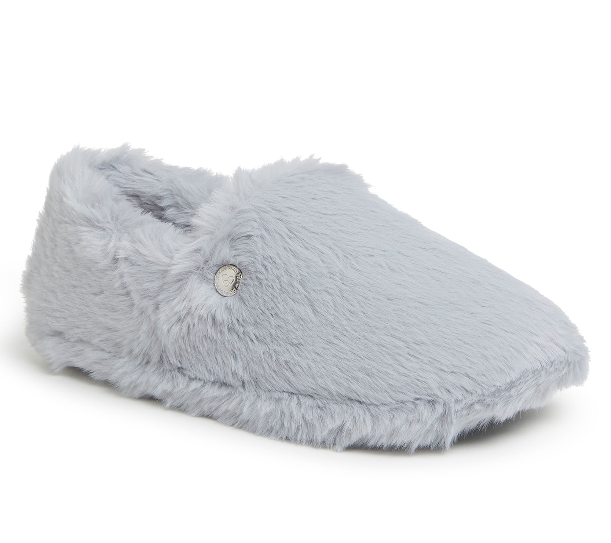 Dearfoams Women's Memory Foam Fuzzy Closed BackSlipper -Ellie