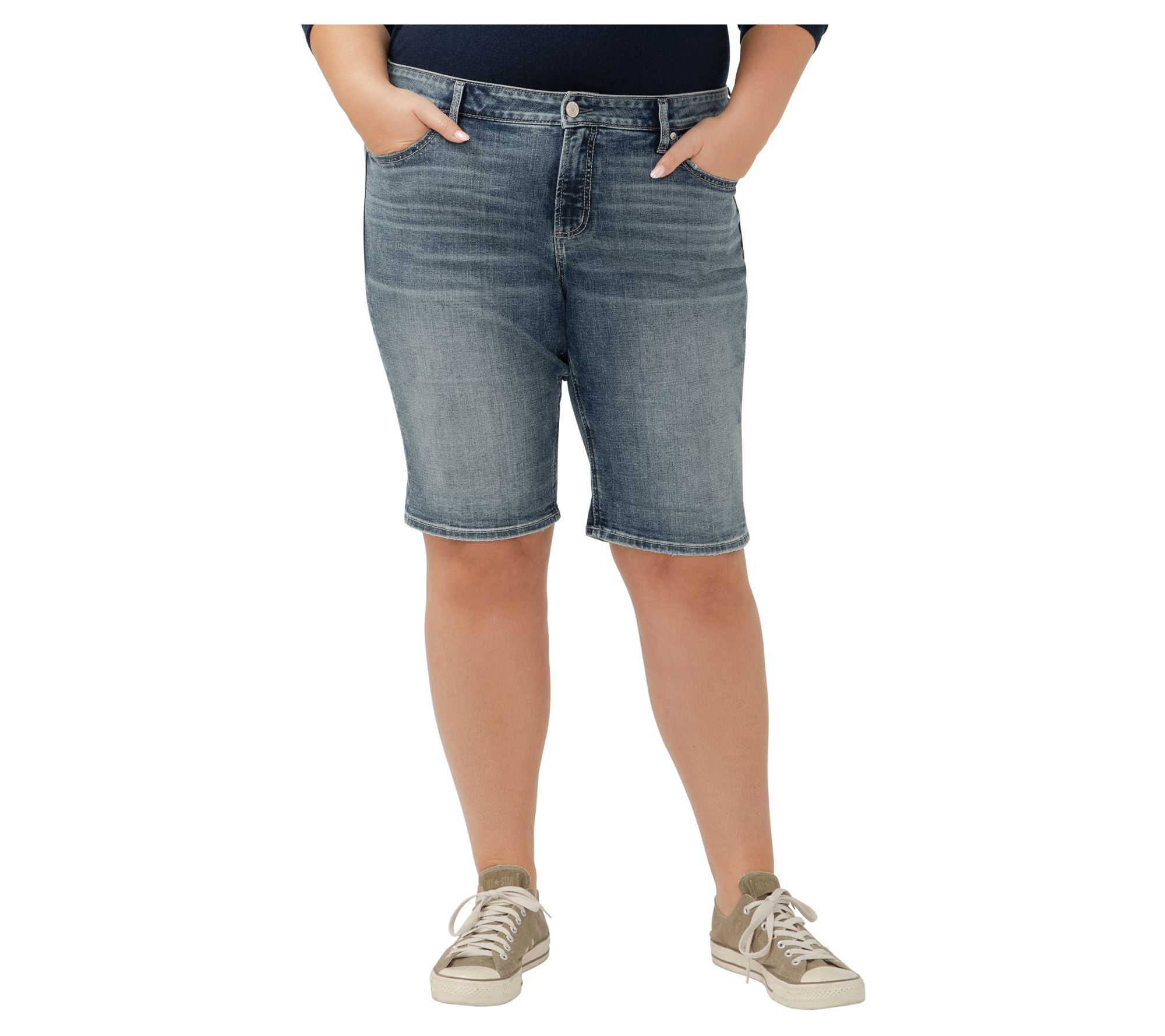 Silver Jeans Co. Plus Elyse Mid Rise Bermuda _CVS387