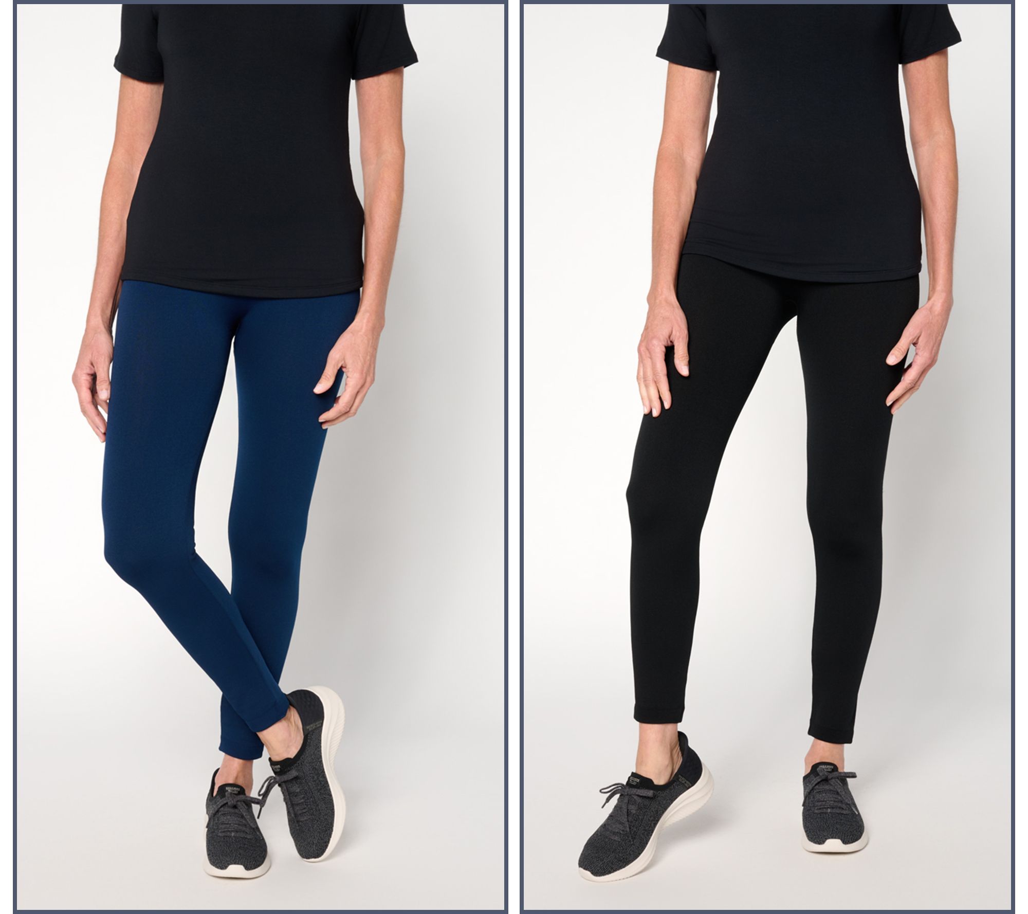 MUK LUKS Set of 2 Fleece Lined Leggings