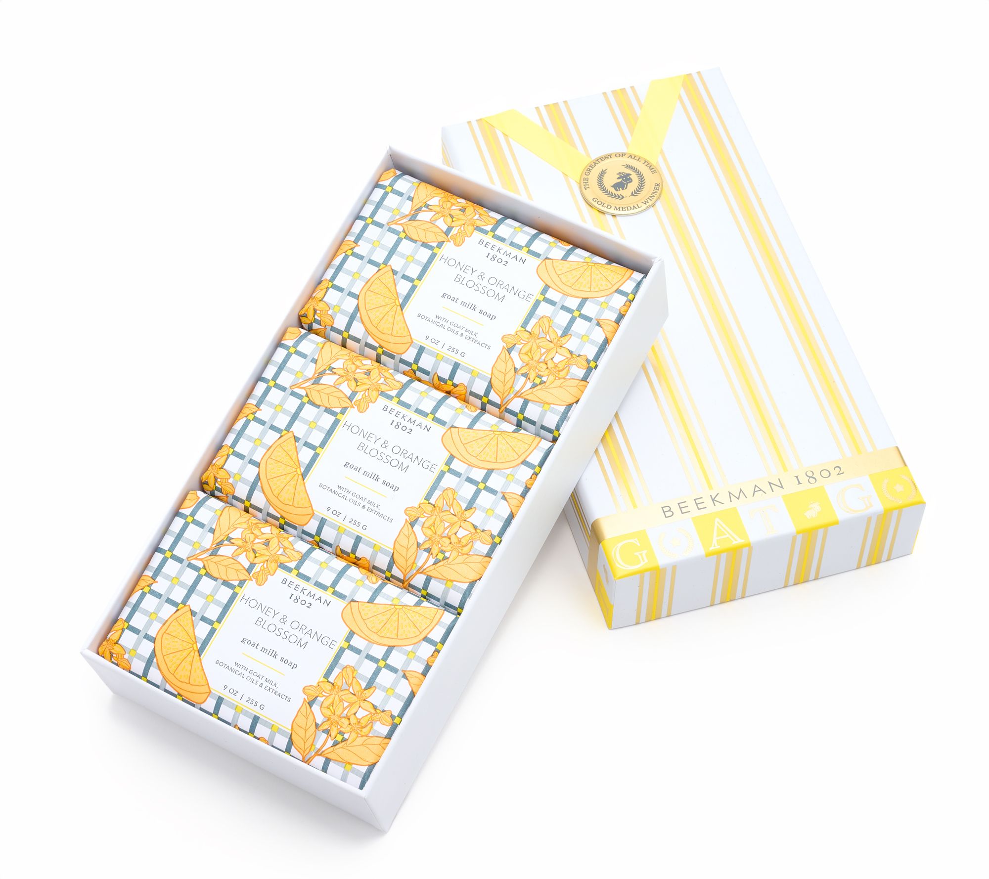  Beekman 1802 the GOAT 9oz Bar Soap 3pc Gift Set w/ Gift Box