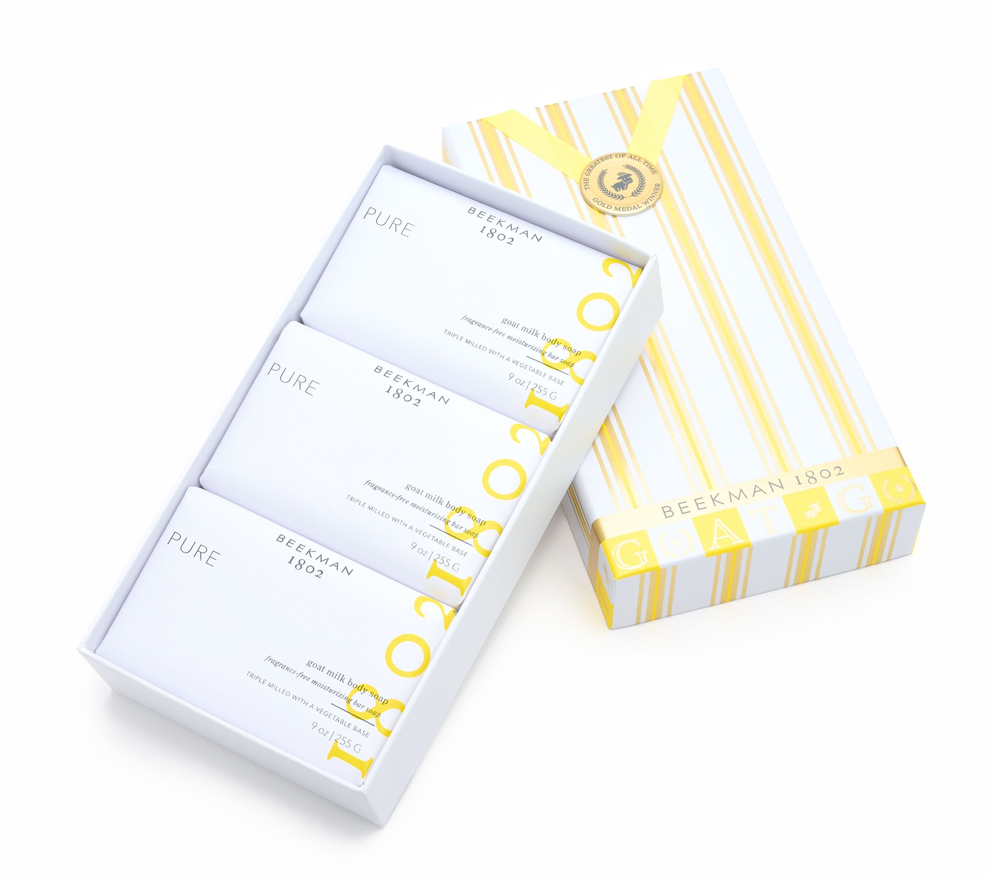 Beekman 1802 the GOAT 9oz Bar Soap 3pc Gift Set w/ Gift Box