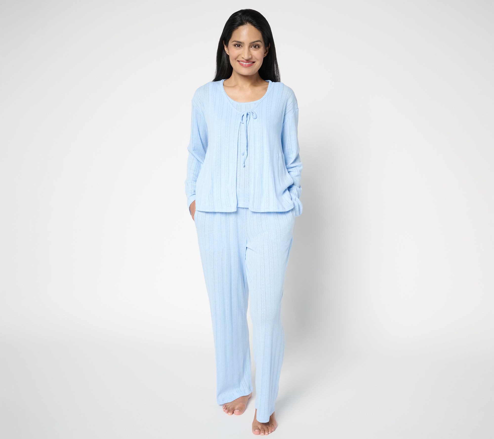 "As Is" MUK LUKS Pointelle 3-Piece Lounge Set