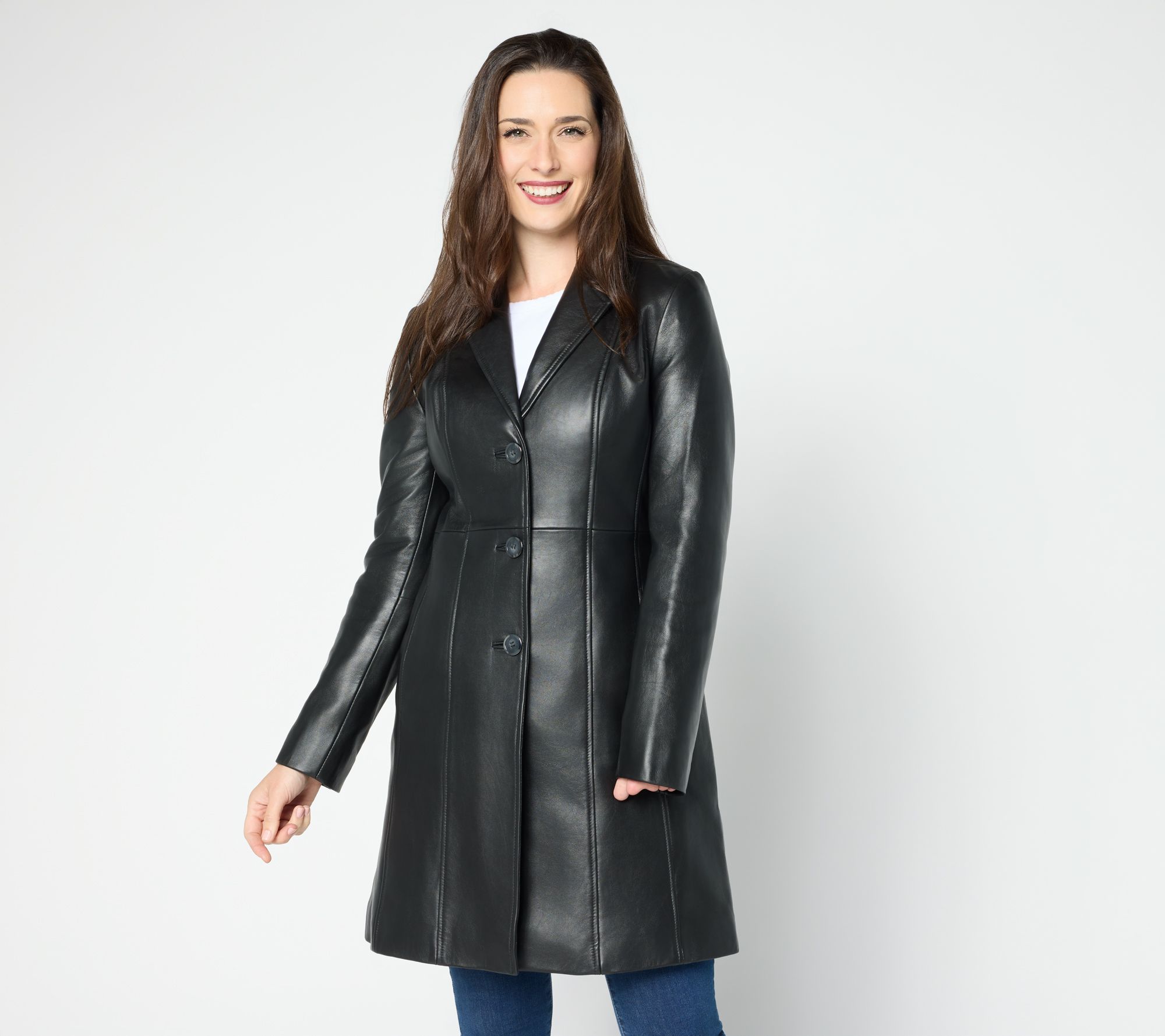 Wilson's Leather Nora Unbelted Lamb Trench Coat