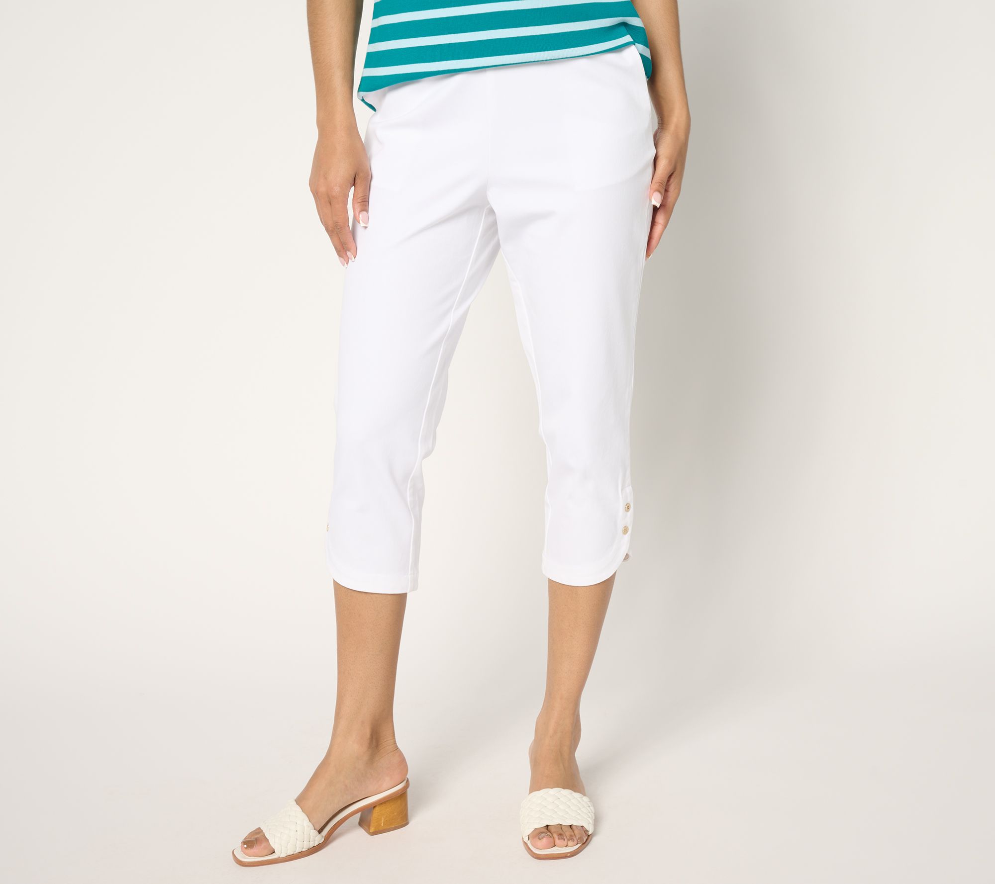 "As Is" Isaac Mizrahi Live! Petite 24/7 Stretch Capri Pants