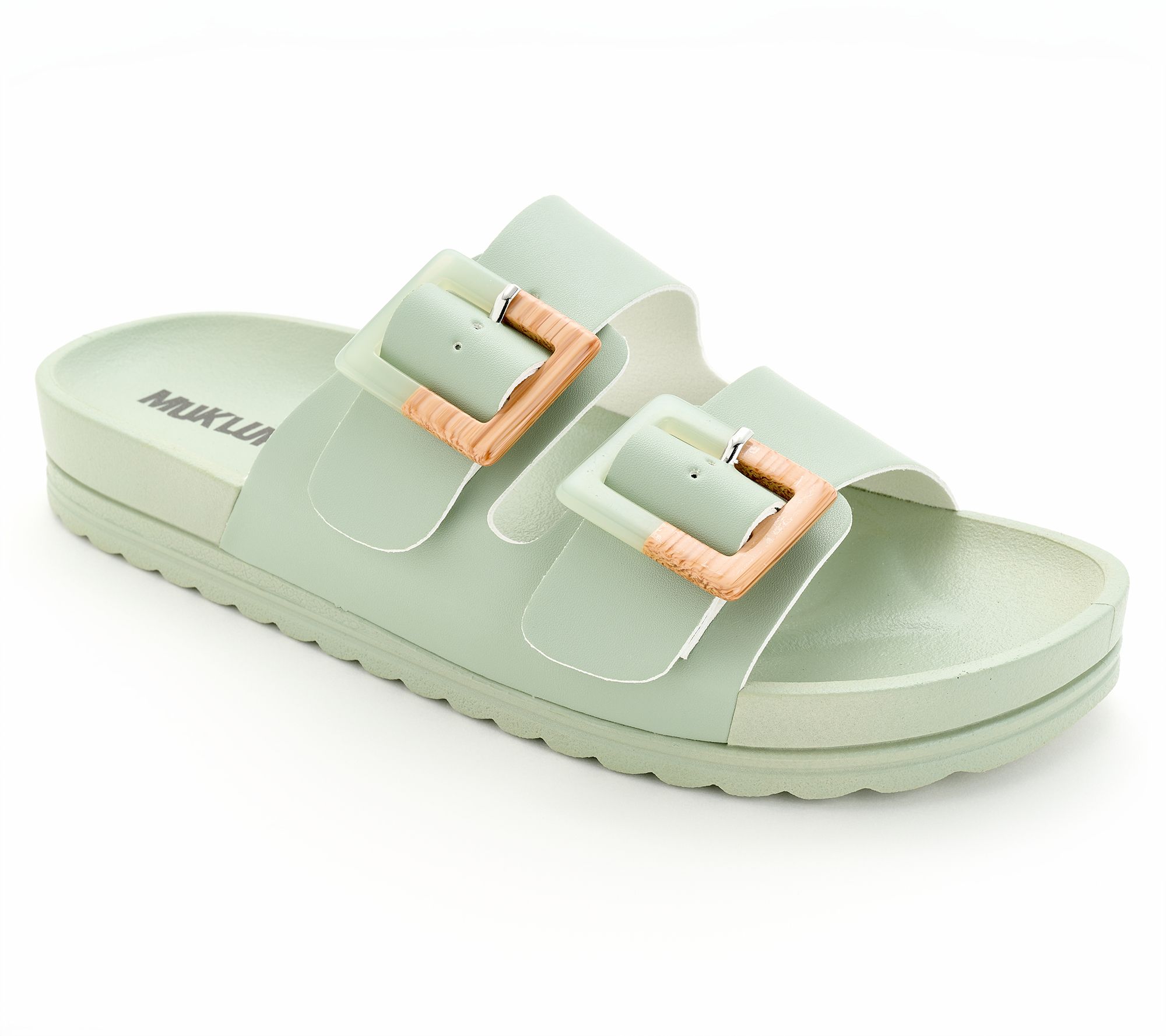 "As Is" MUK LUKS Adjustable Slide Sandals - Isabelle