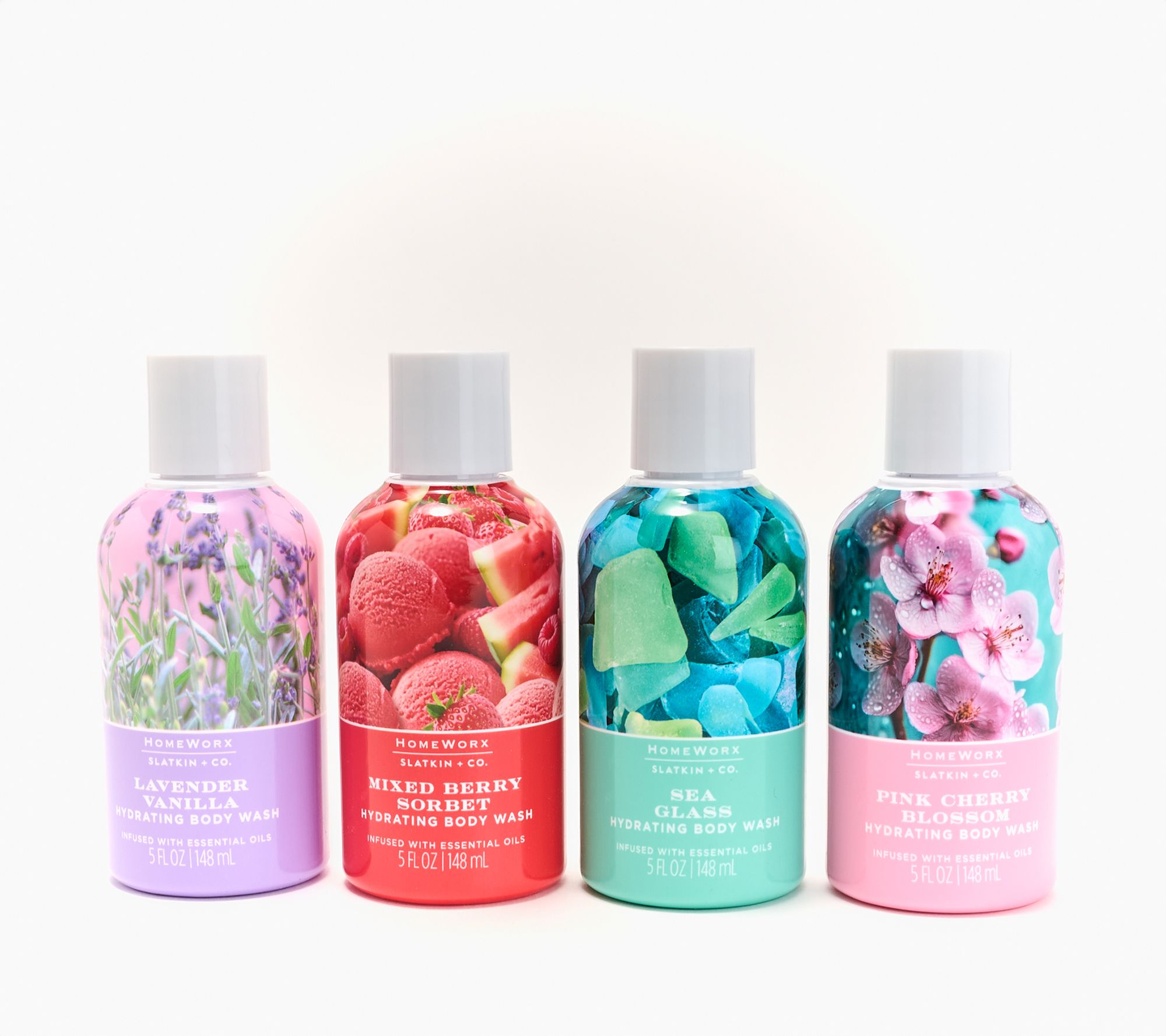 Homeworx by Slatkin + Co. 4pc Spring Getaway 5oz shower gel set