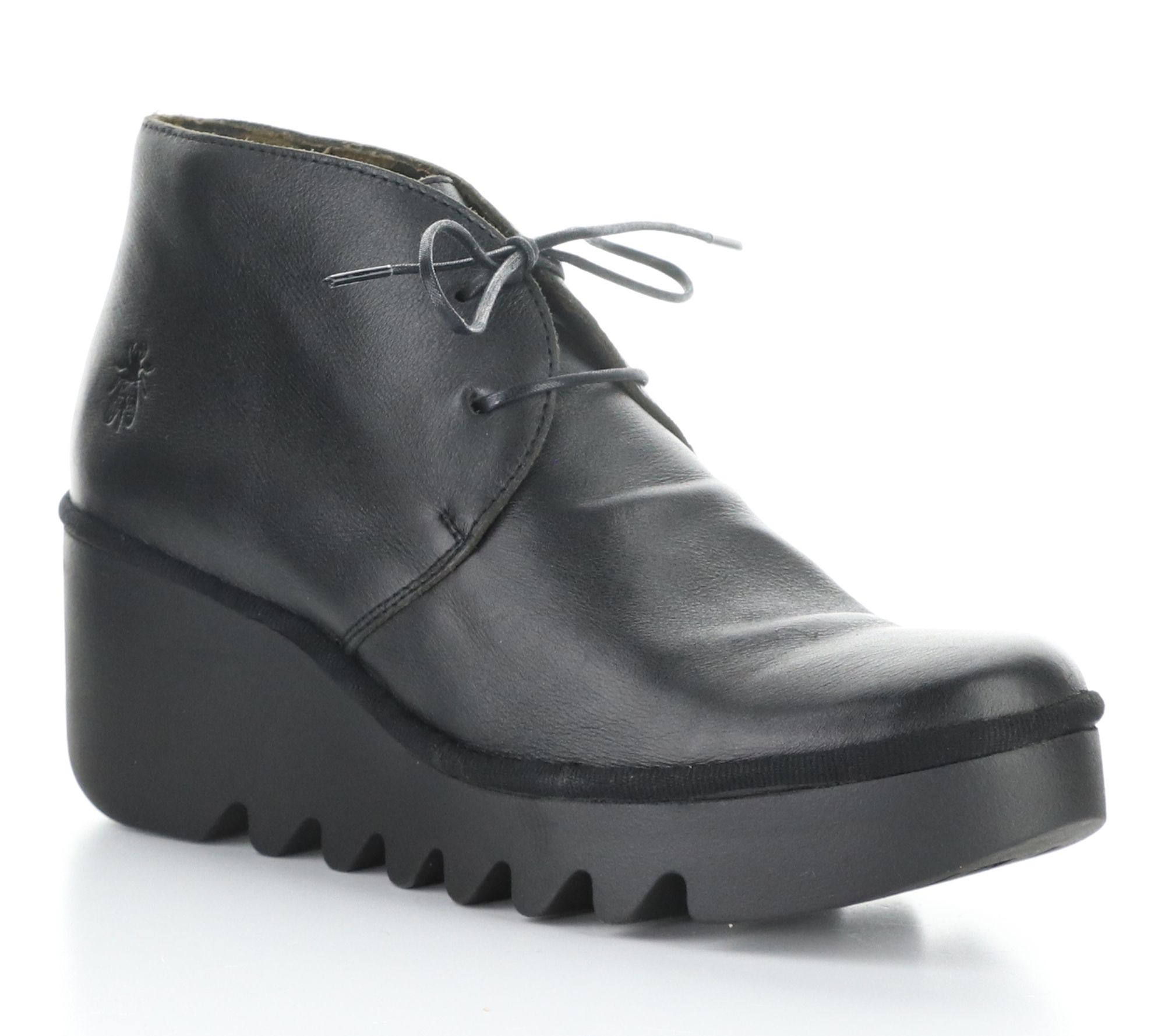 Fly London Dublin Lace Up Leather Wedge Boot