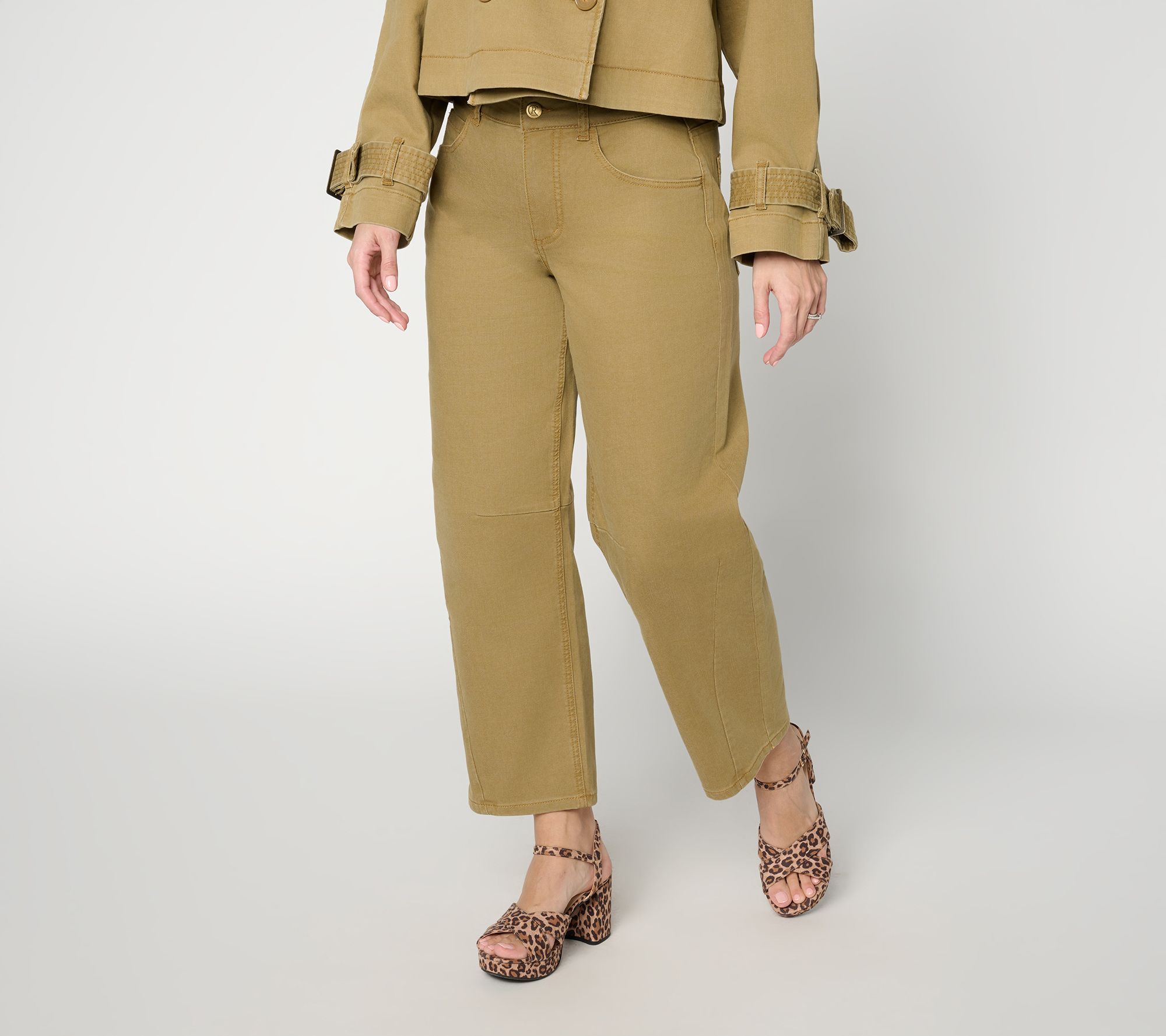  Carla Rockmore Collection Petite Barrel Leg Jeans- Color