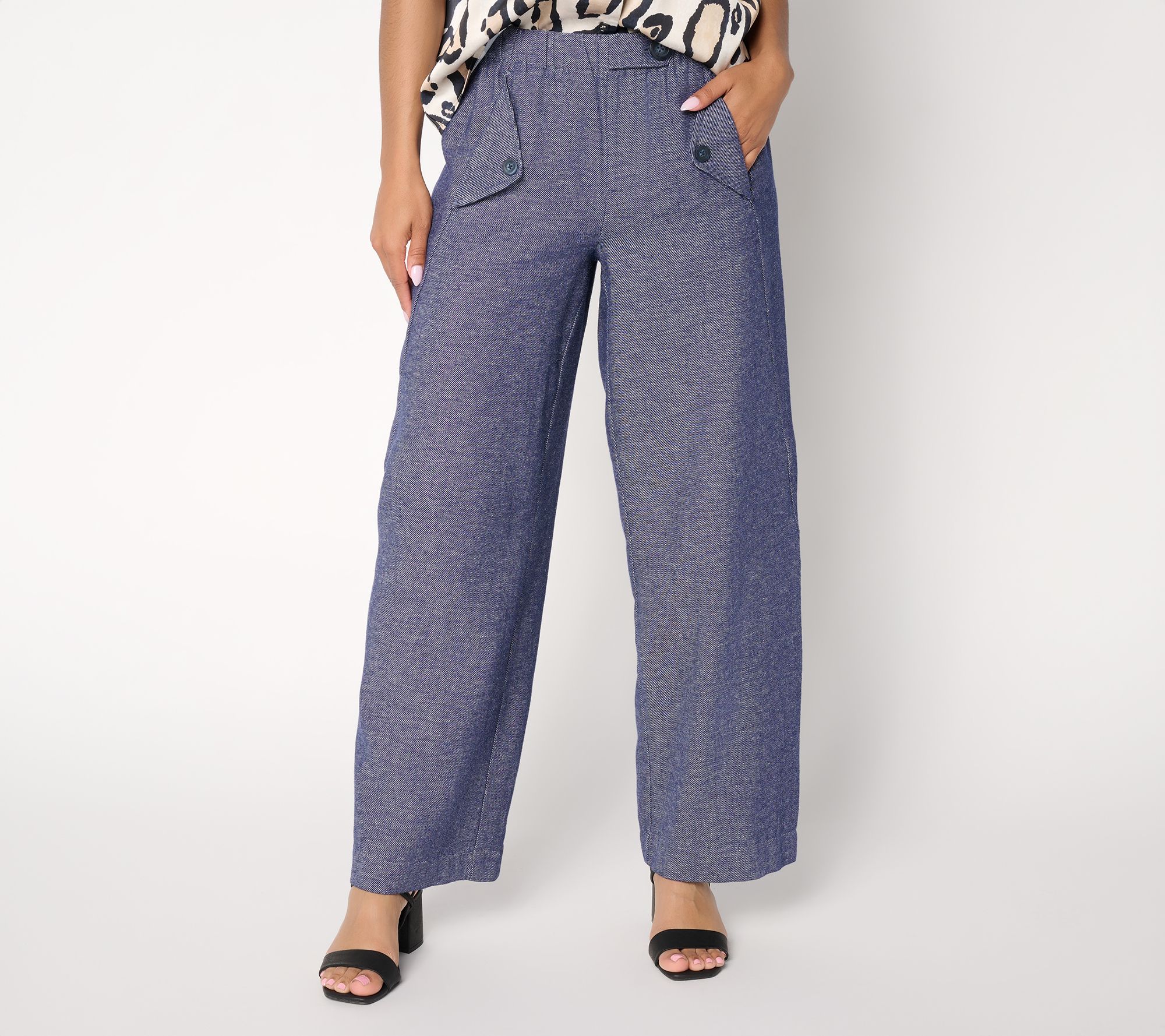 Earth by Aimee Kestenberg Regular Cotton Linen Wide-Leg Pants