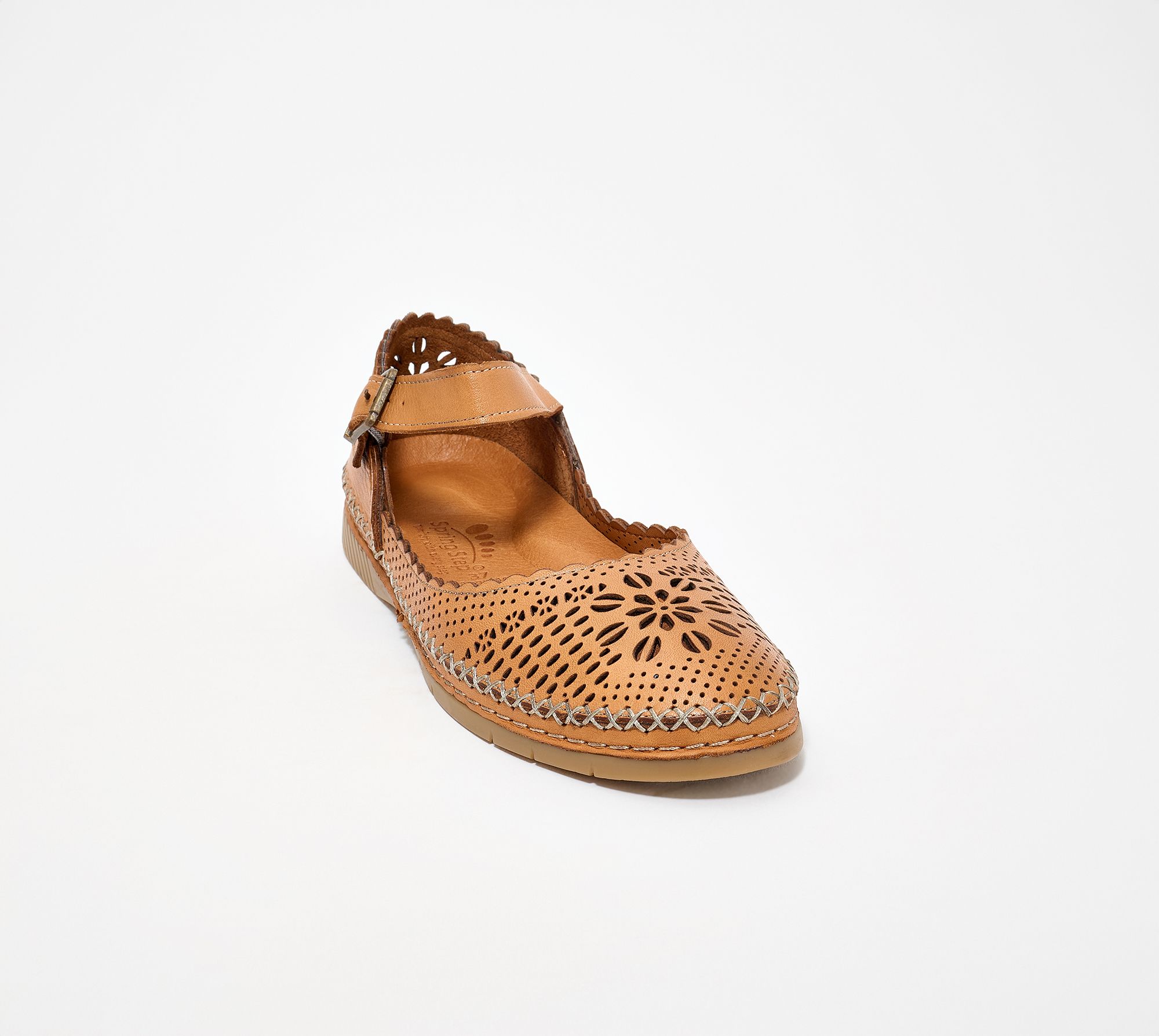 Spring Step Perforated Mary Janes - Zabelle