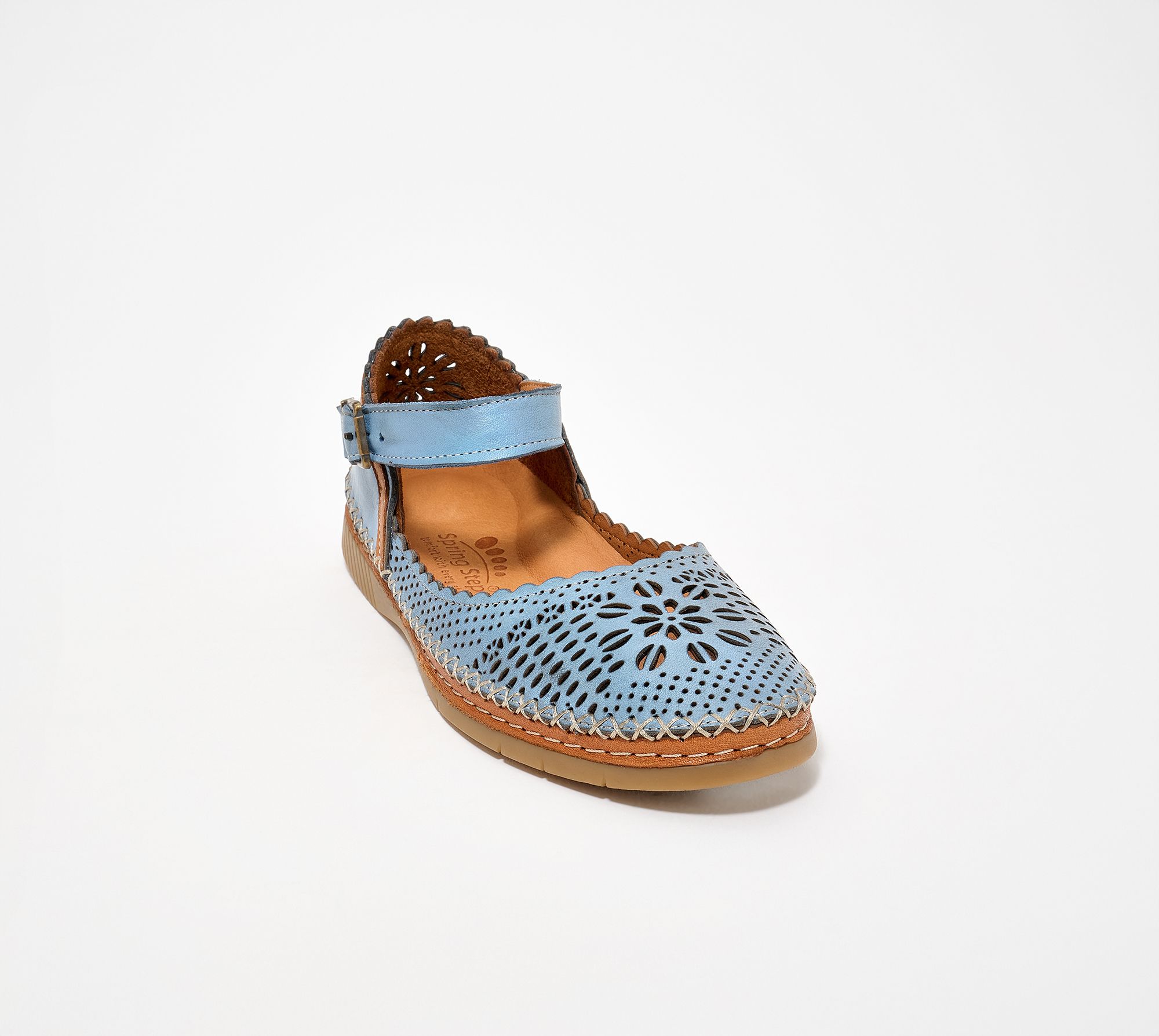 Spring Step Perforated Mary Janes - Zabelle