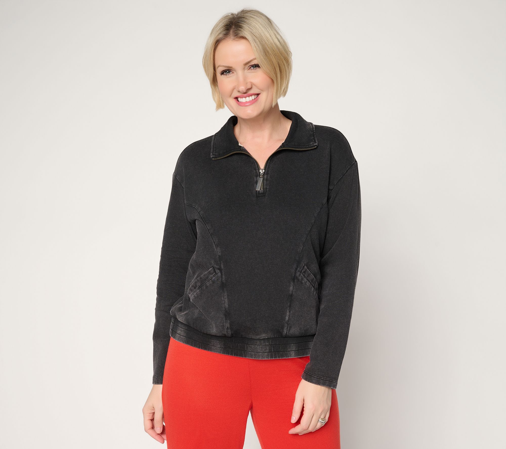 "As Is" Peace Love World Washed French Terry Pullover