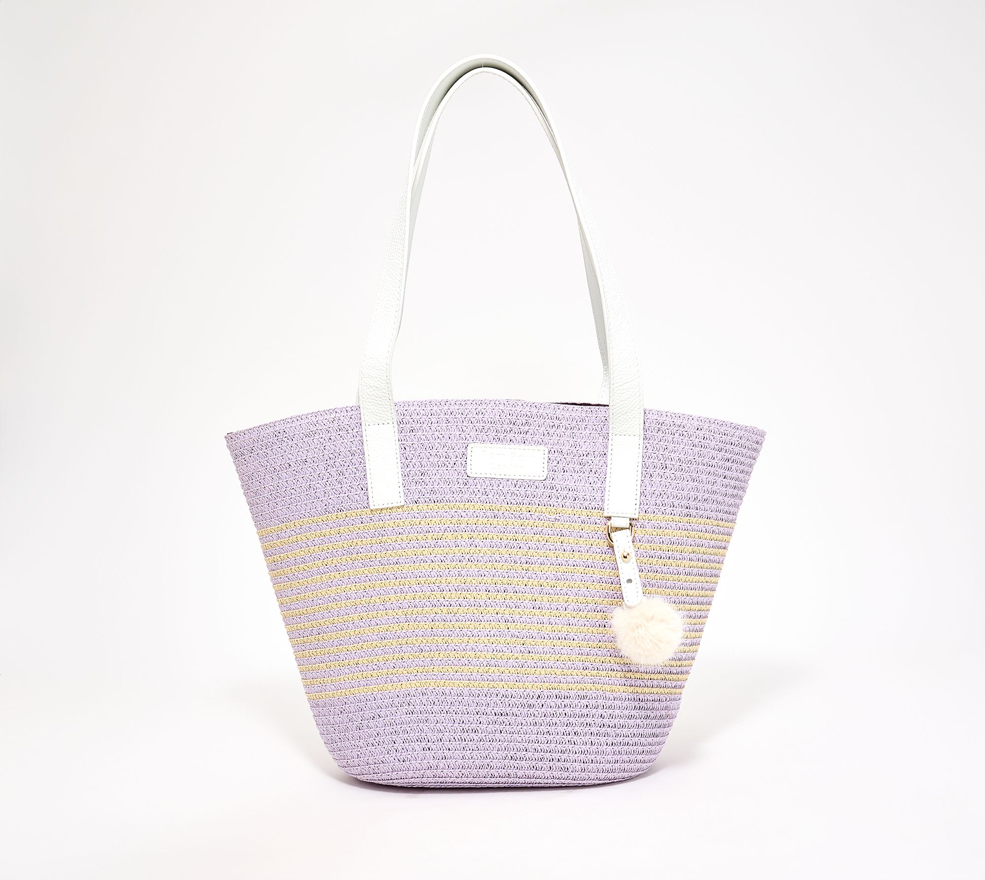 Pom Pom London Studland Straw Basket Tote