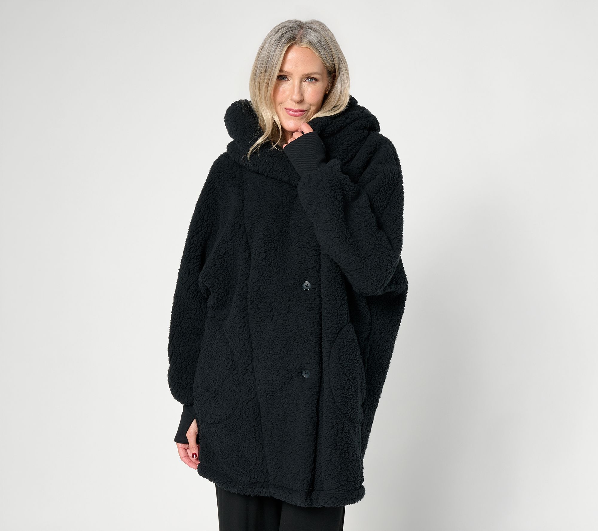 By Jill Martin Three Button Hooded Classic Lounger