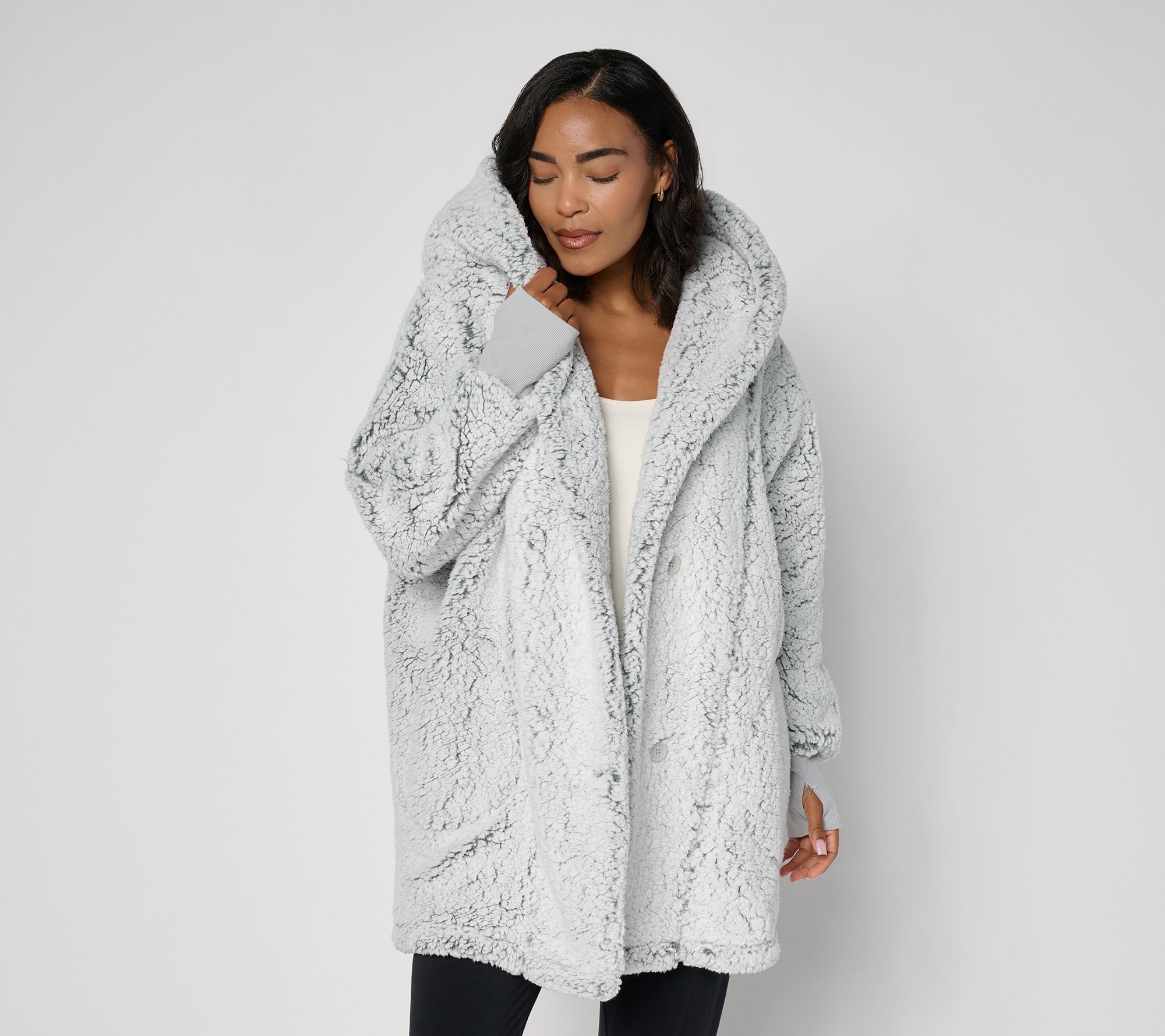 By Jill Martin Three Button Hooded Classic Lounger