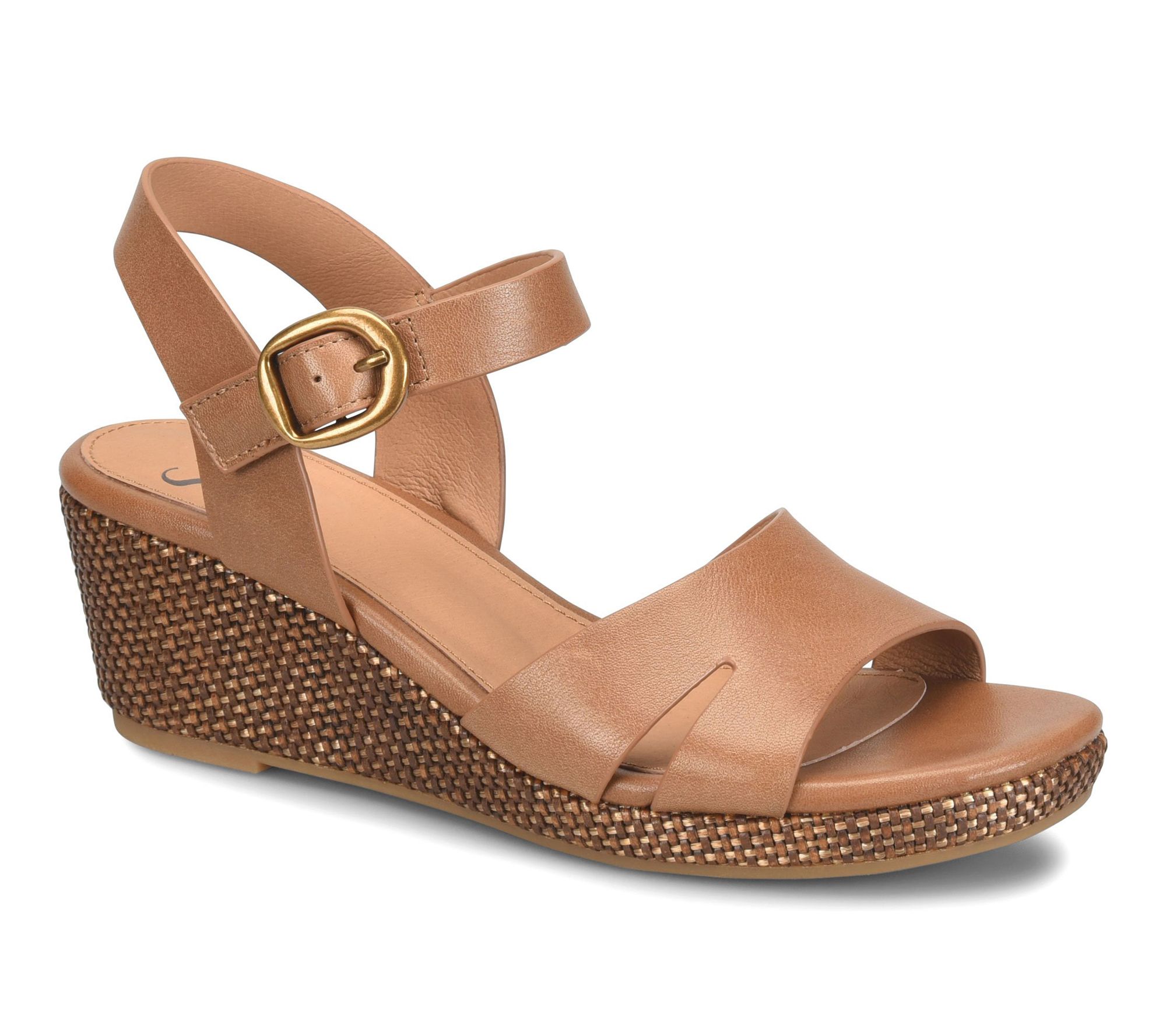 Sofft Leather Textured Wedge Sandal - Vanessa