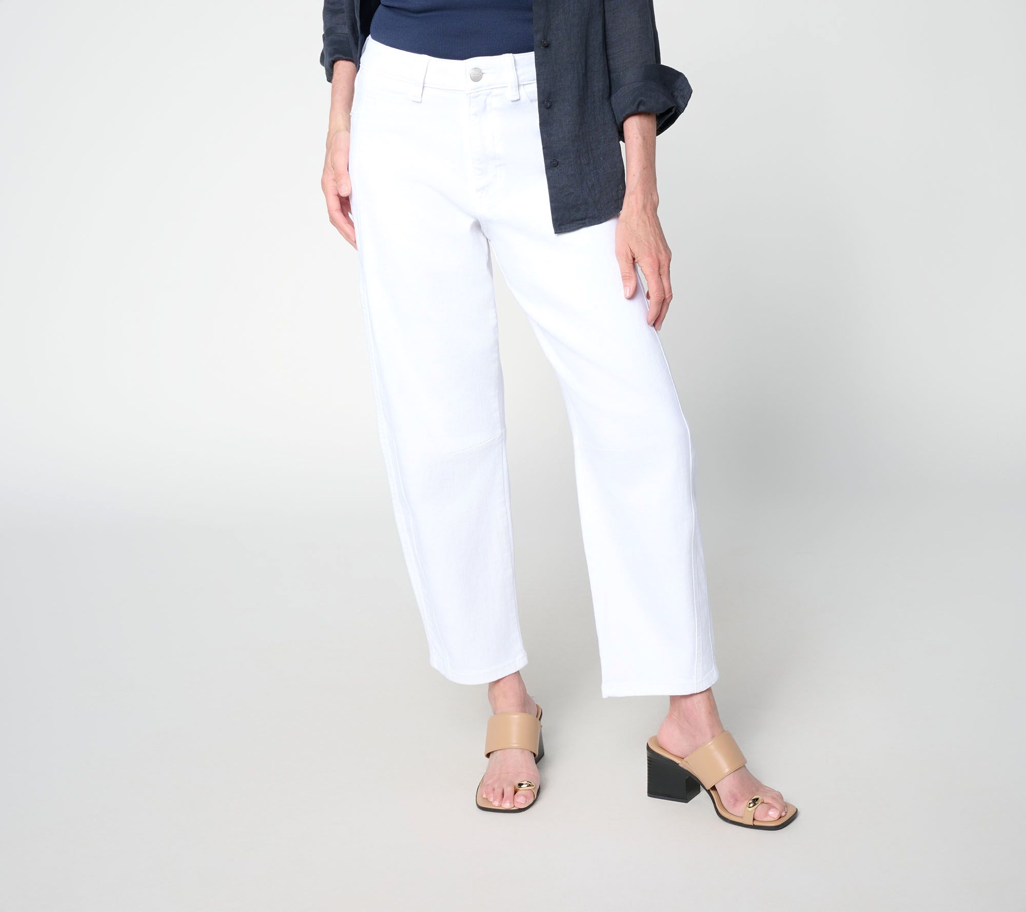 "As Is" Warp & Weft Regular MYR Stretch SoftCurveBarrel Leg Jeans