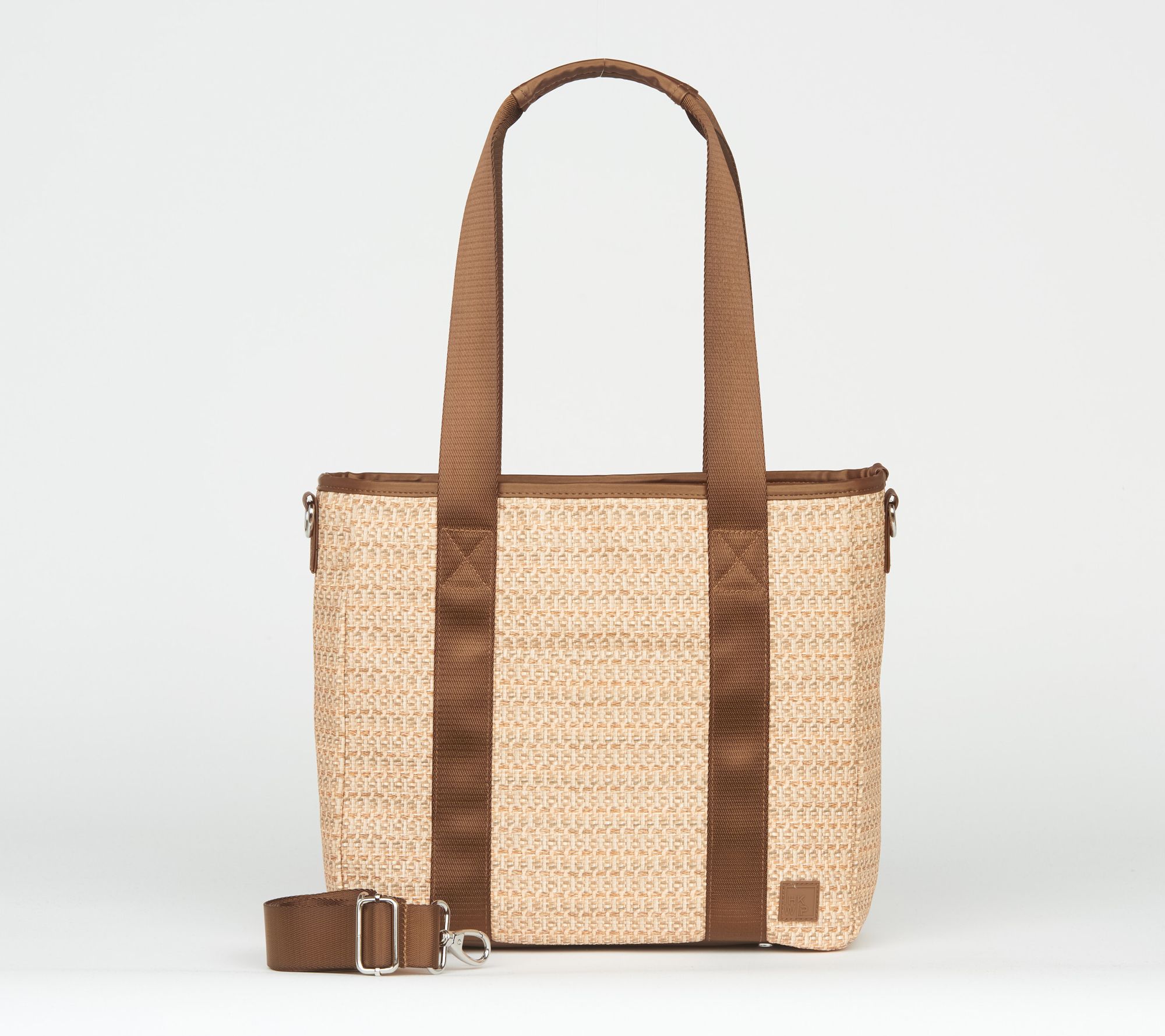 "As Is" IHKWIP Raffia Carry Your Confidence Tote w/ Crossbody Strap