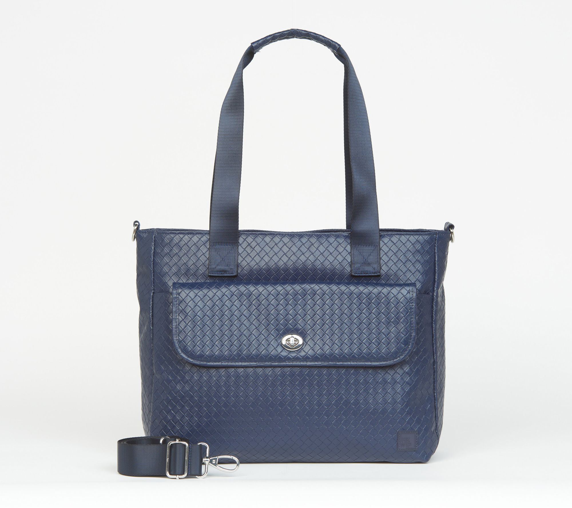 IHKWIP With a Twist Turn Lock Tote with Crossbody Strap