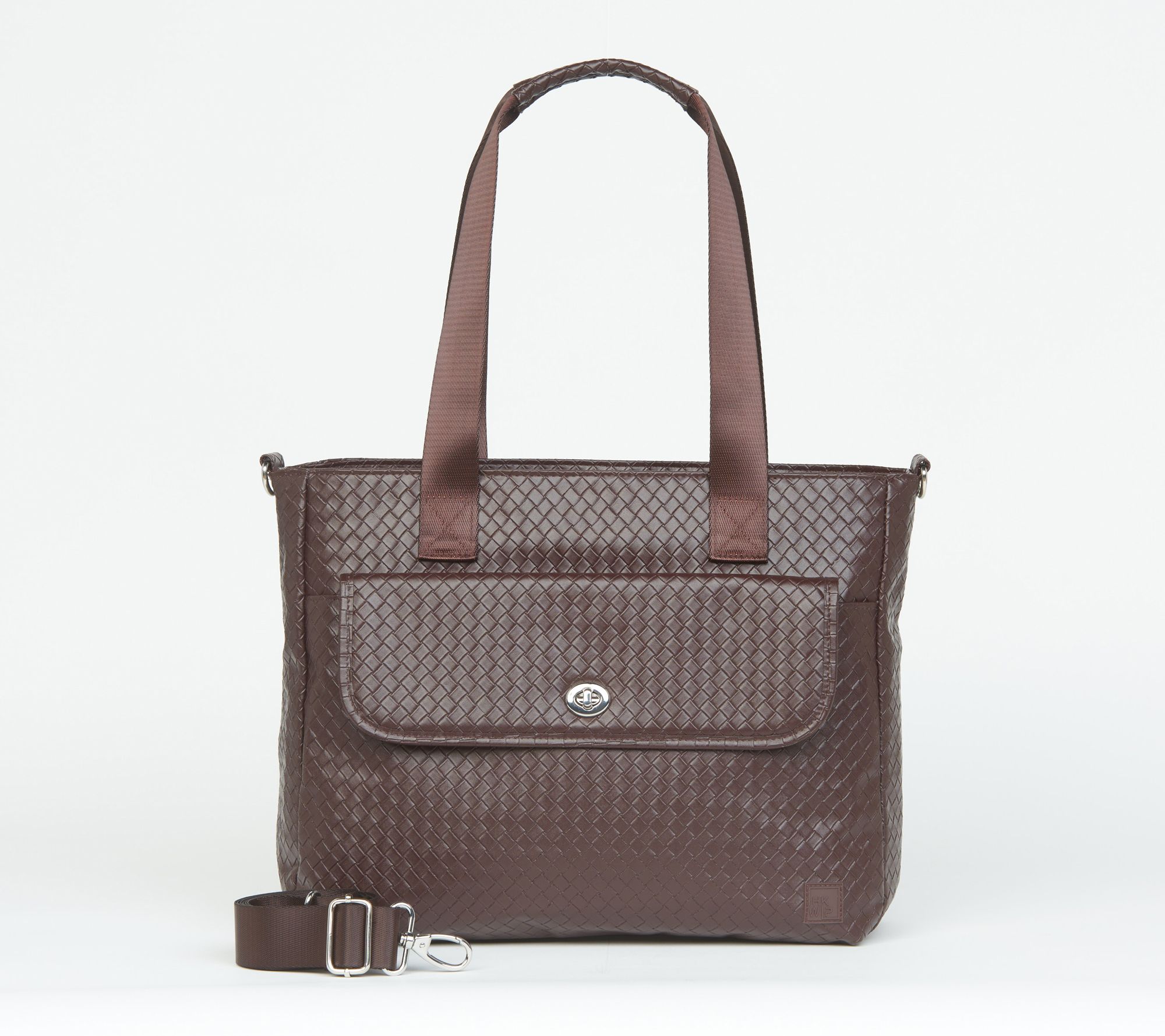 IHKWIP With a Twist Turn Lock Tote with Crossbody Strap